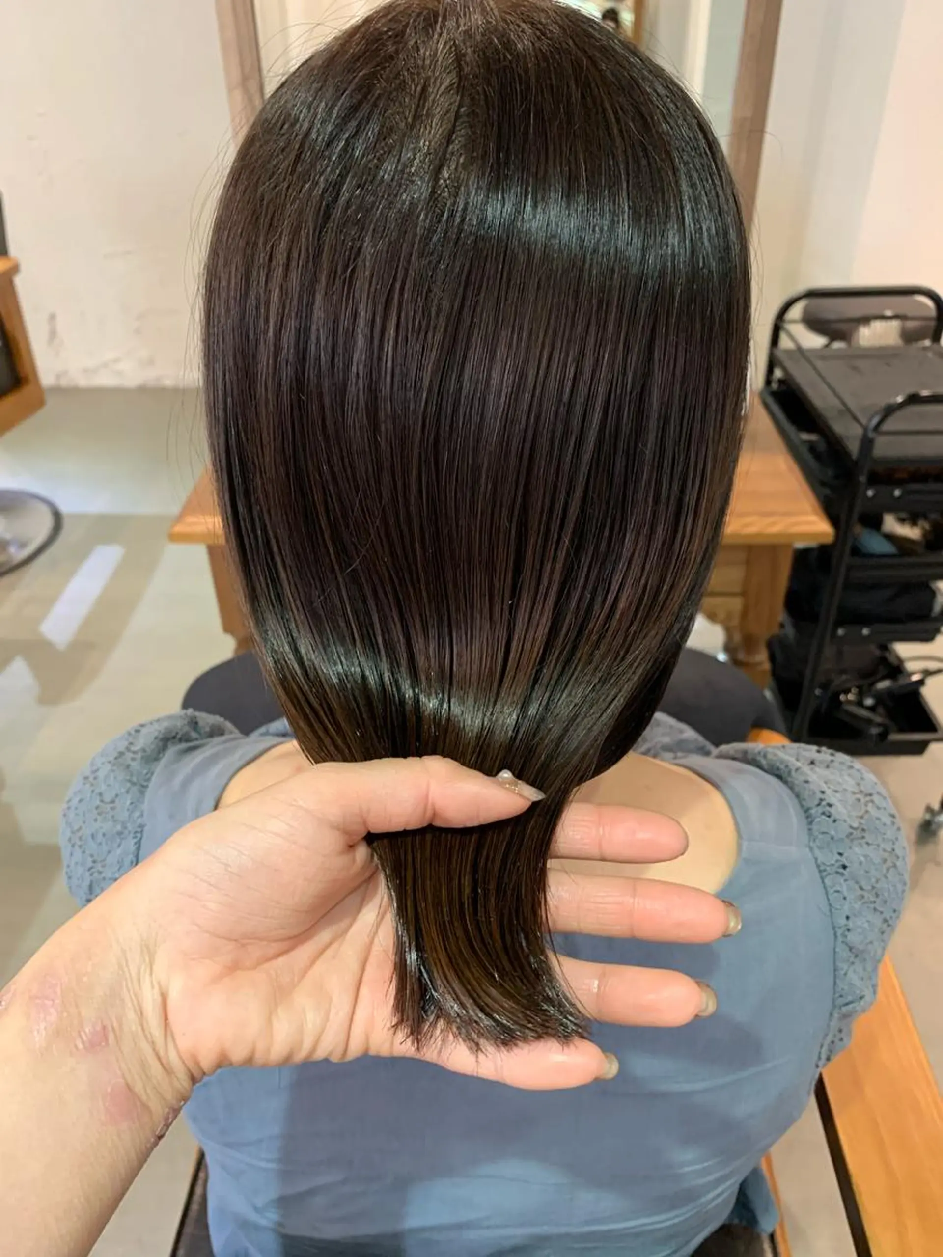 ミディアム カラー ブリーチなしカラー 🌿‬脇黒丸 彩のヘアスタイル