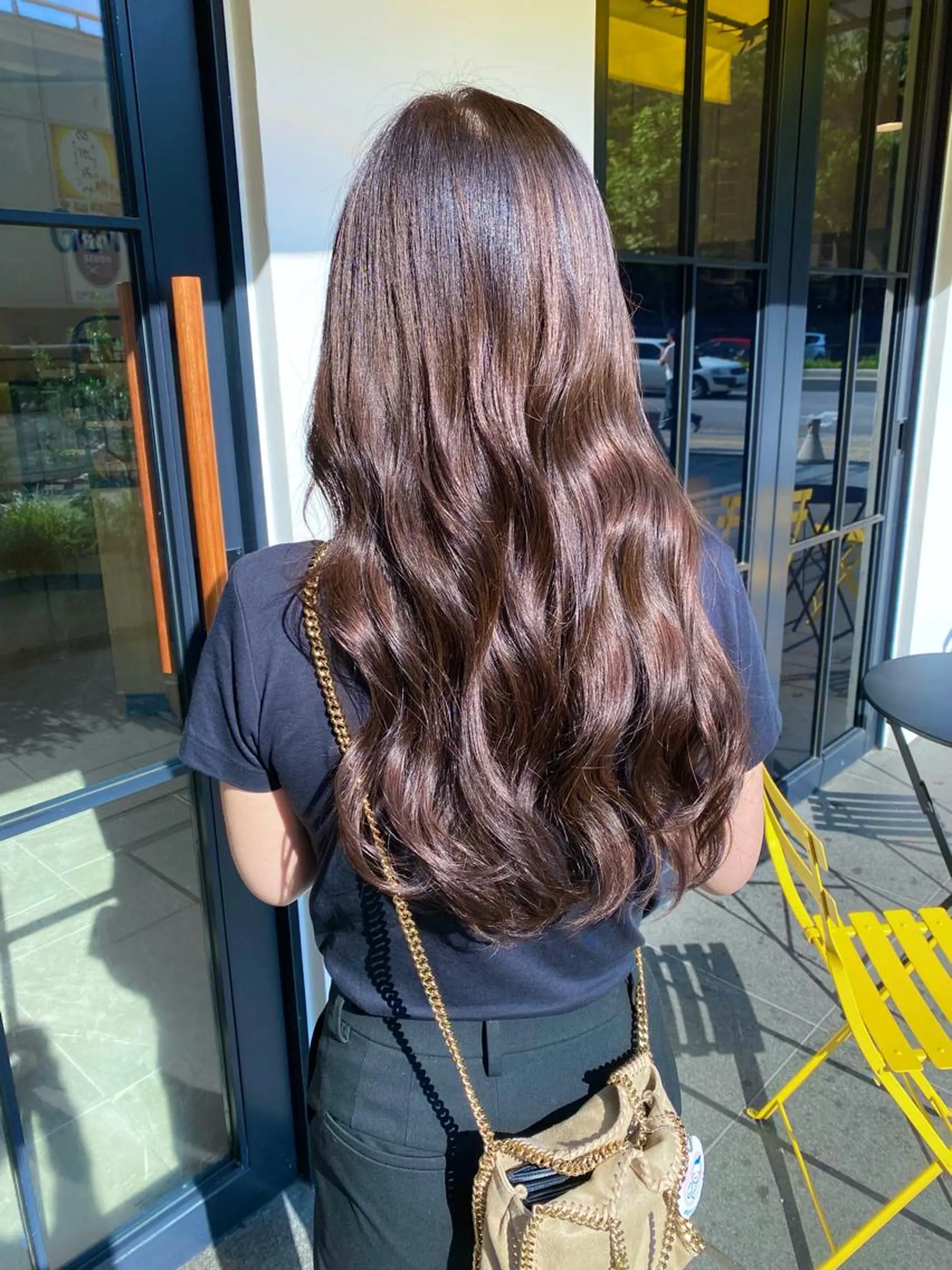 ロング カラー ブラウンカラー カシス ピンクカラー トリートメント インナーカラー/レイ ヤーカット♡/マキシのヘアスタイル