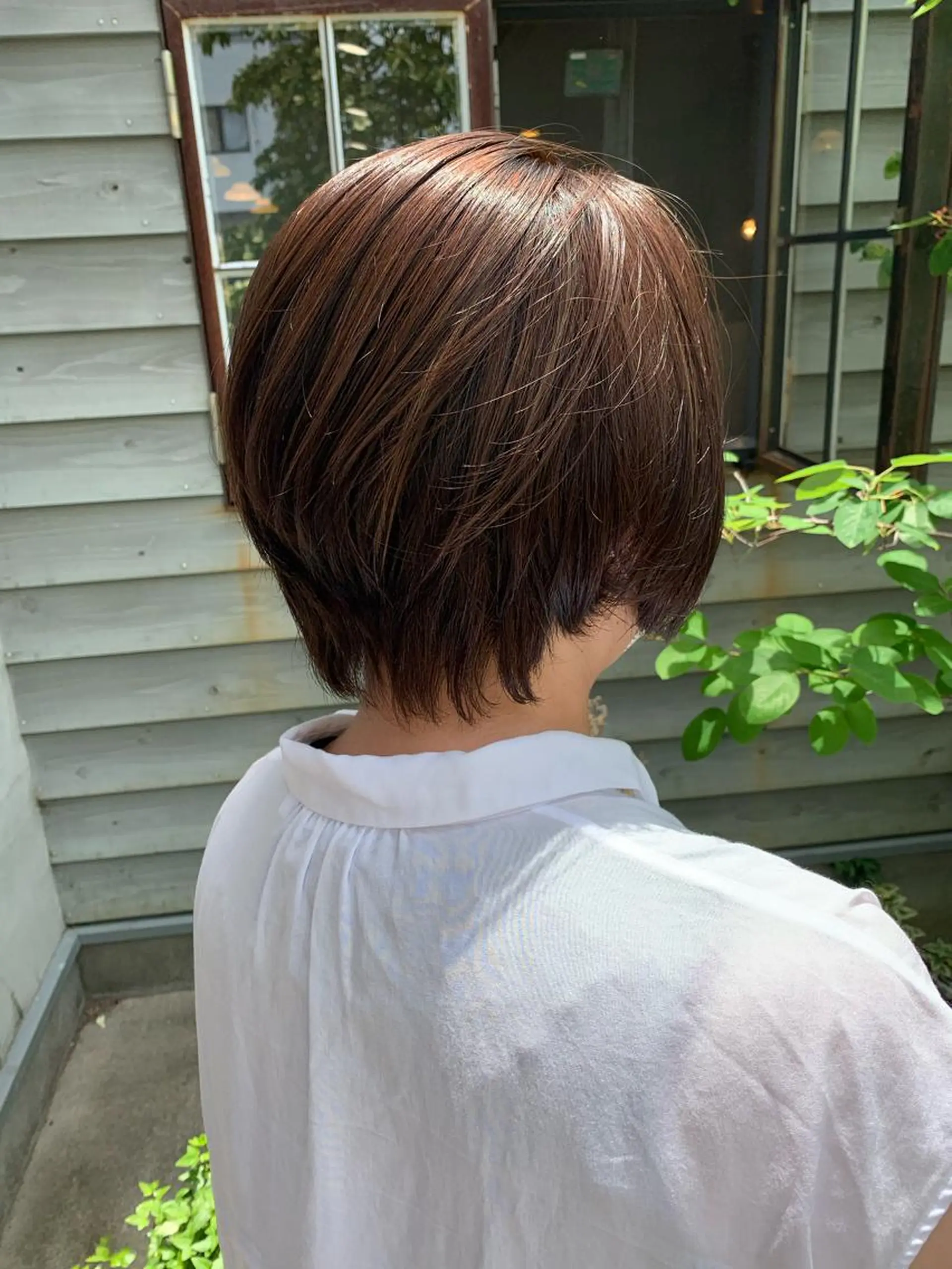 ショート ハイライト レイヤー/韓国ヘア 杉浦結梨のヘアスタイル