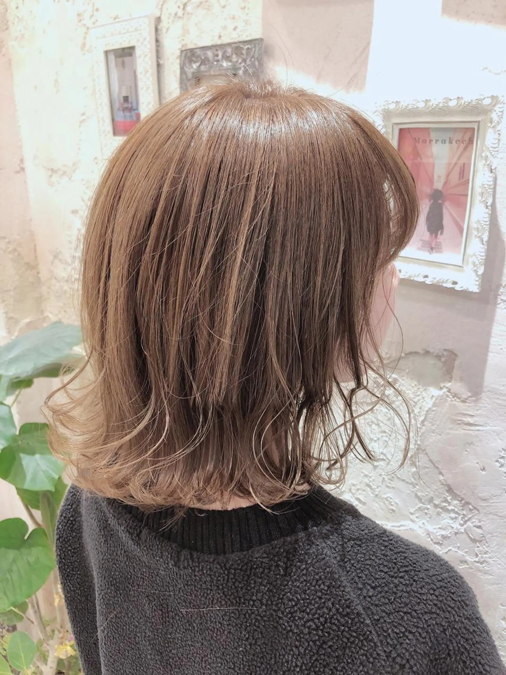 ミディアム カット ヘアカラー トリートメント 代表山口ひな 髪質改善のプロのヘアスタイル