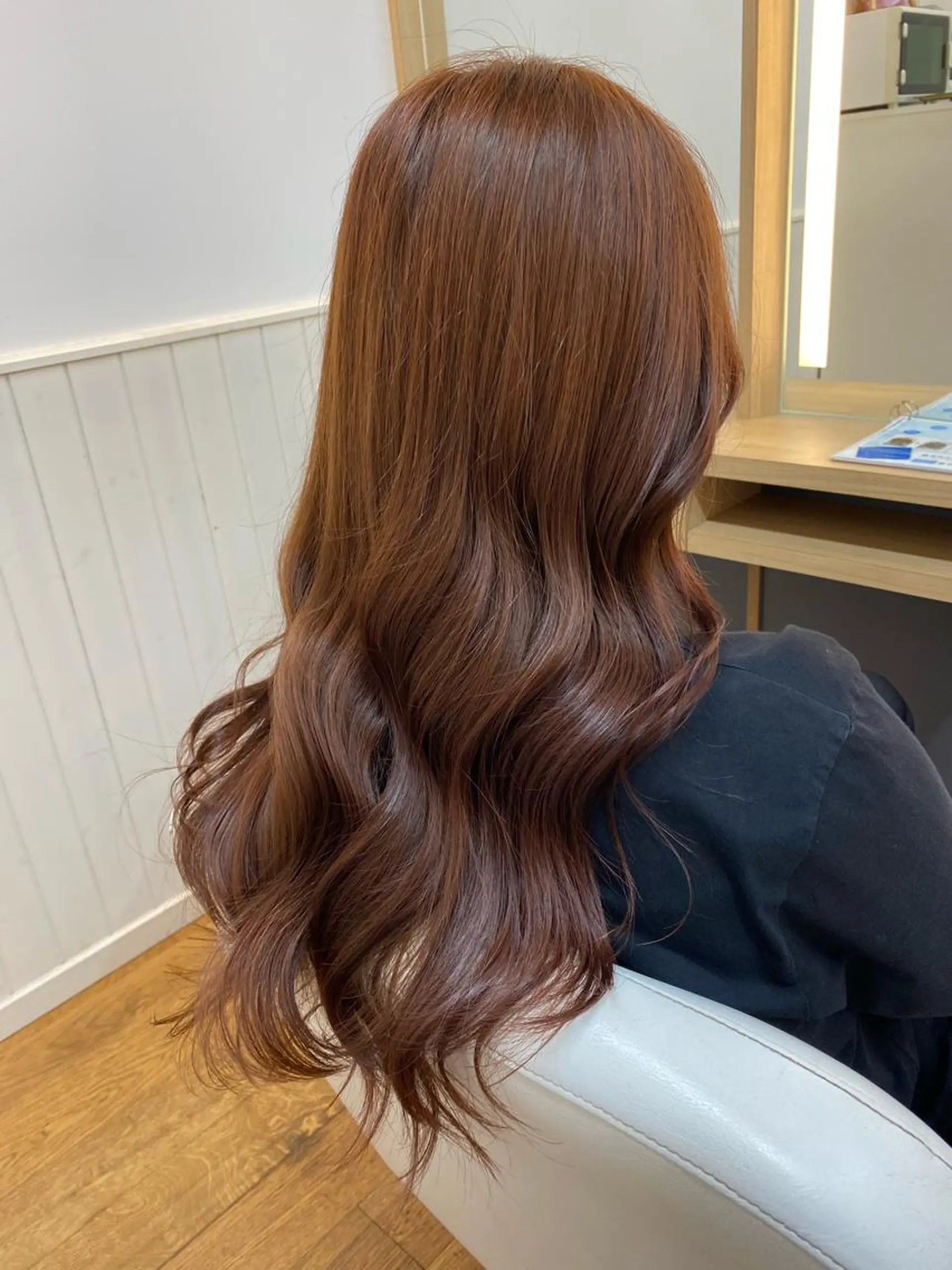 ロング ヨシンモリ 韓国風ヘア ヘアカラー トリートメント 韓国ヘア sasugaのヘアスタイル