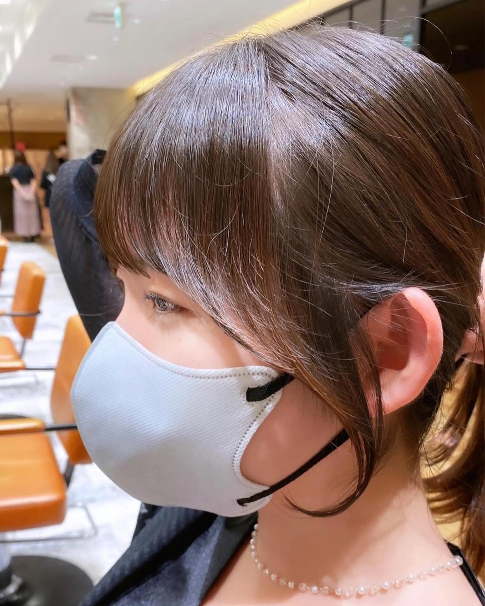 ミディアム カラー カット ヘアカラー トリートメント On所属・顔まわりカット🌟 くびれヘア/寺門遥輝のヘアスタイル