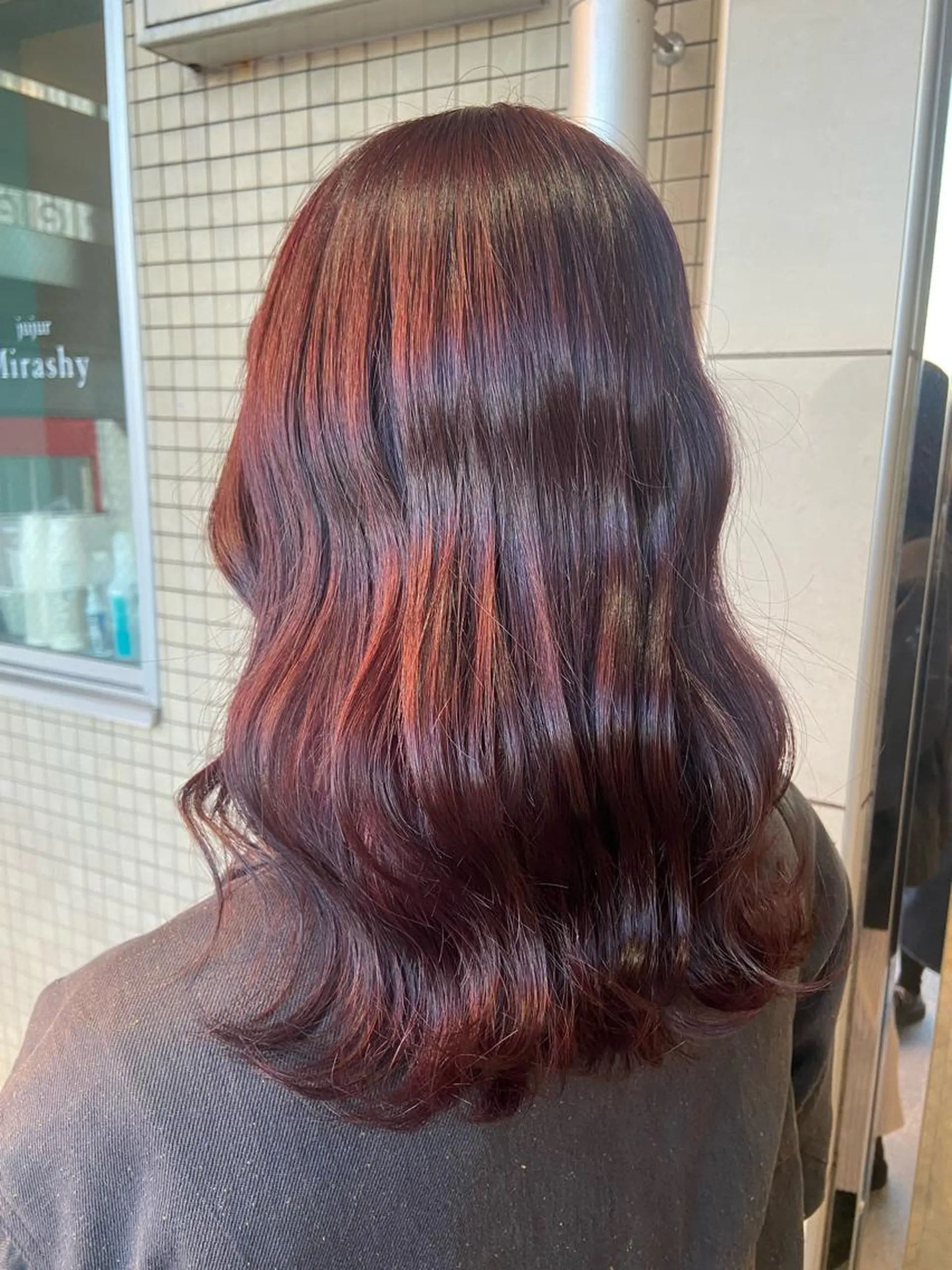 セミロング カラー ヘアカラー トリートメント 🧸プルエクステ❤︎ ネイルKAO🧸のヘアスタイル