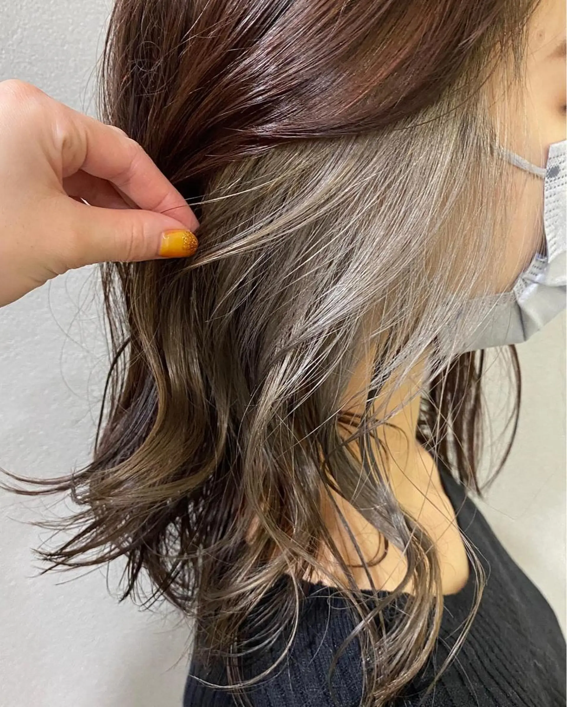 ミディアム カラー 舟橋 りんかのヘアスタイル