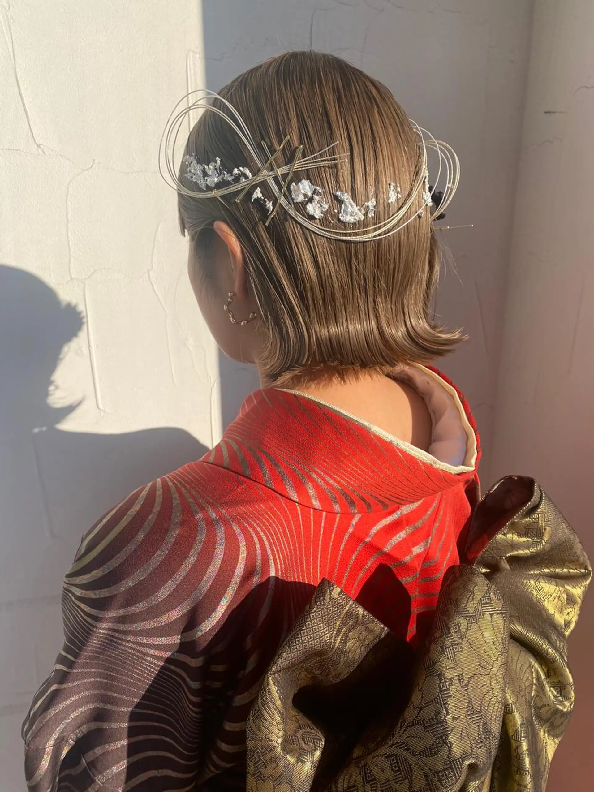 ショート カラー ヘアアレンジ 成人式 buy your own flowers:kava所属・yoda karenのヘアスタイル