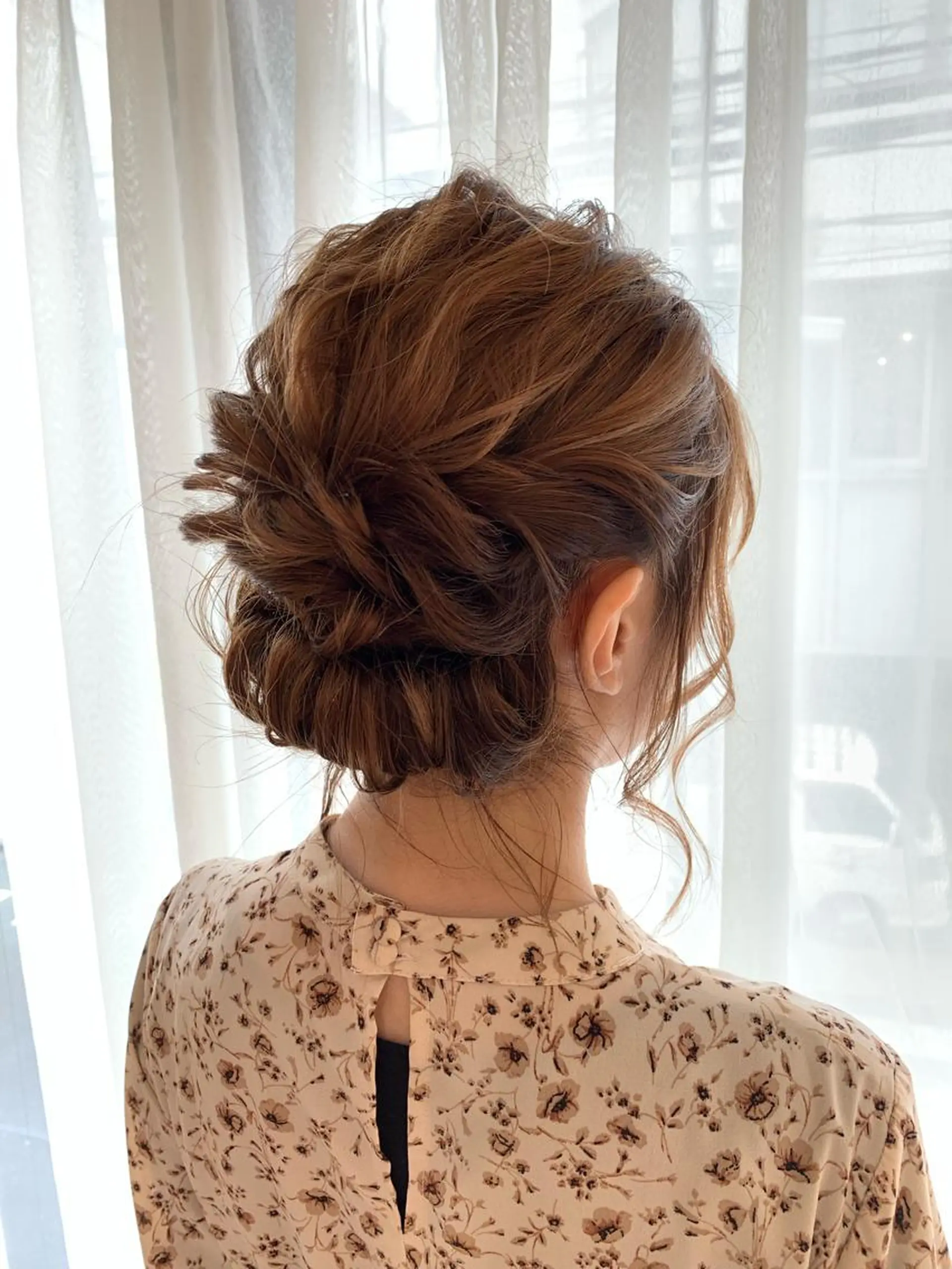 ミディアム 切りっぱなしボブ ソノキユウカのヘアスタイル