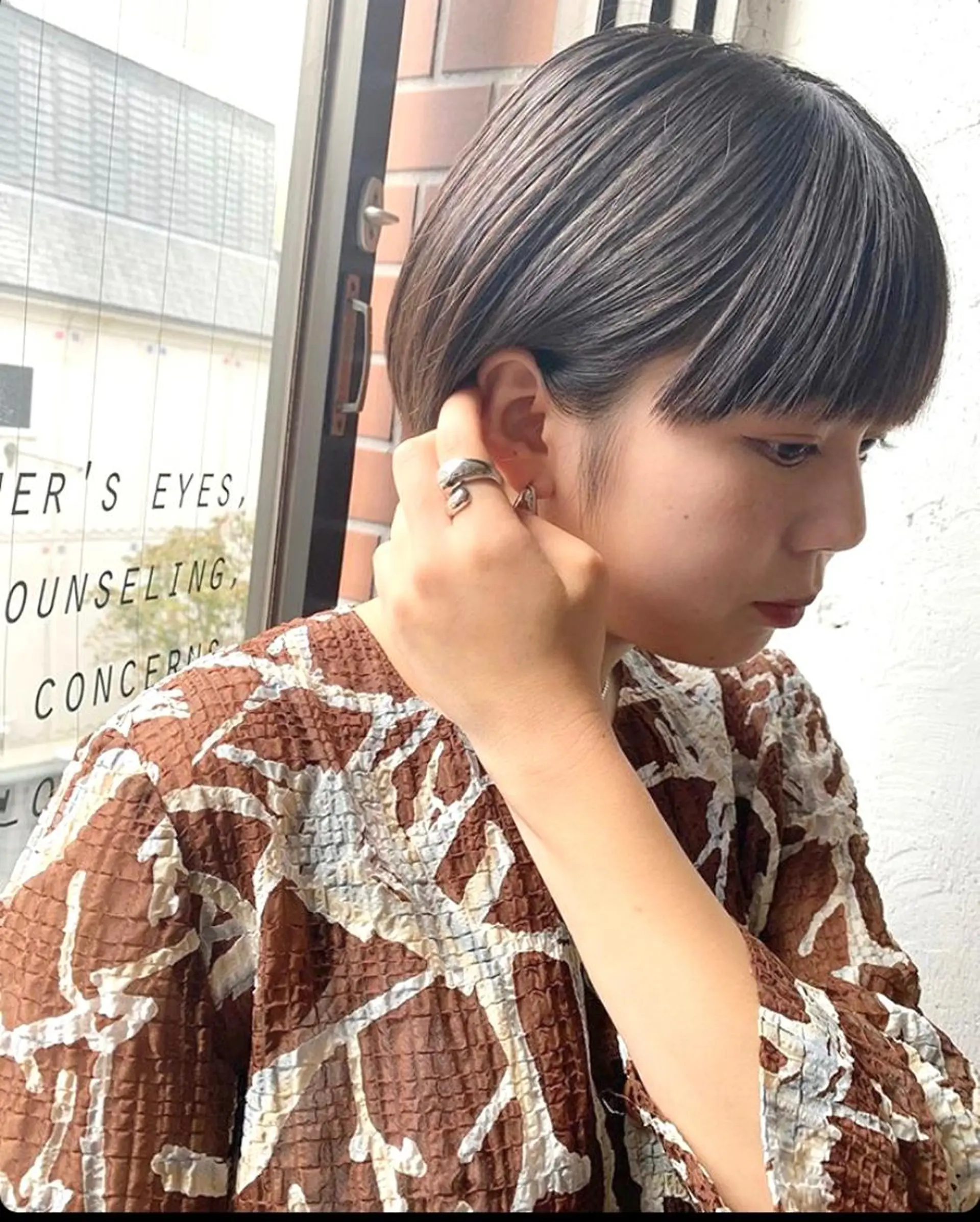 ショート カラー ボブ Fuuu《フゥ》所属・シノザキ シンゴのヘアスタイル