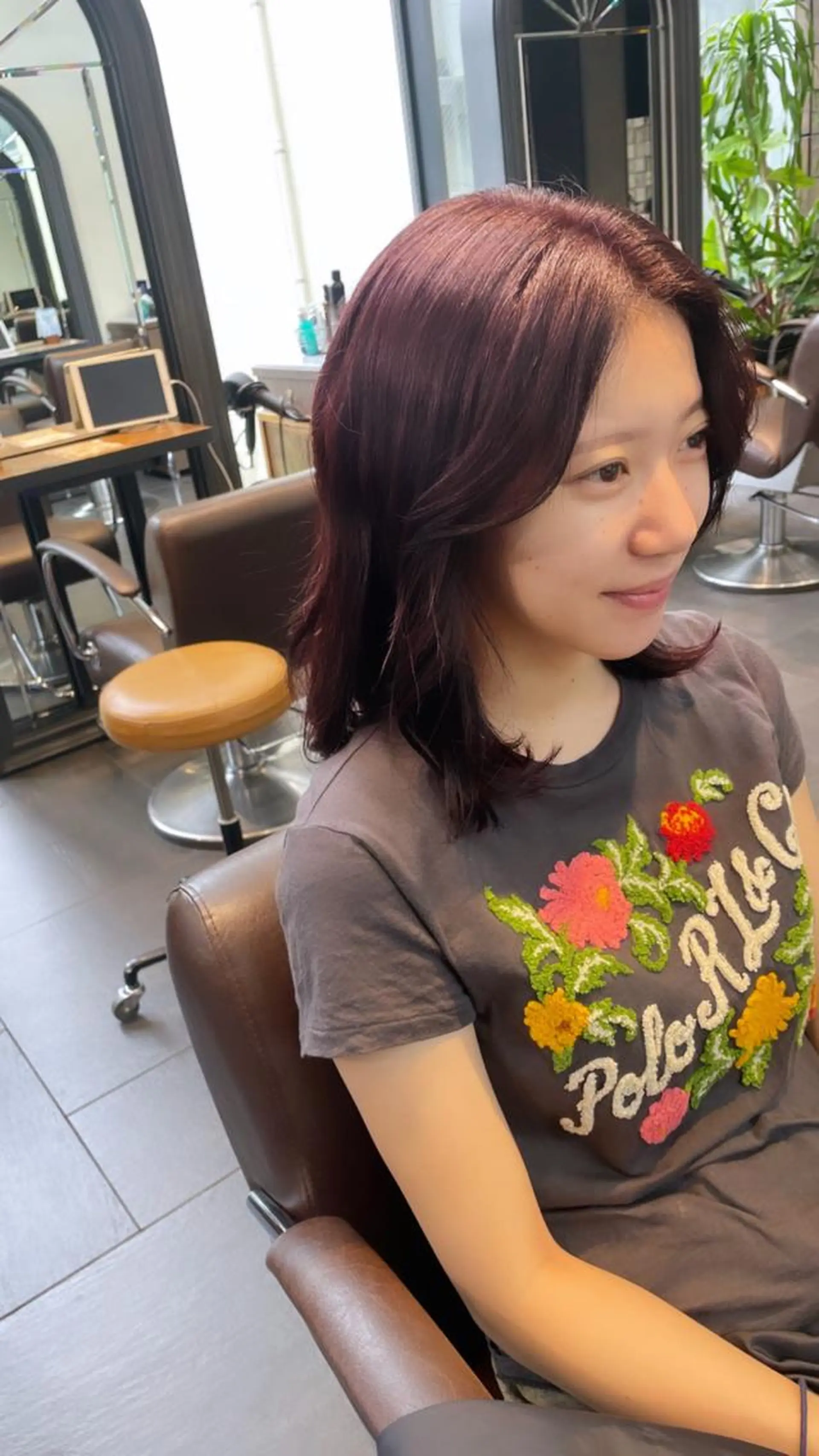 ミディアム カラー カット ヘアカラー ブリーチ＆縮毛矯正 🧸tomoki🧸のヘアスタイル