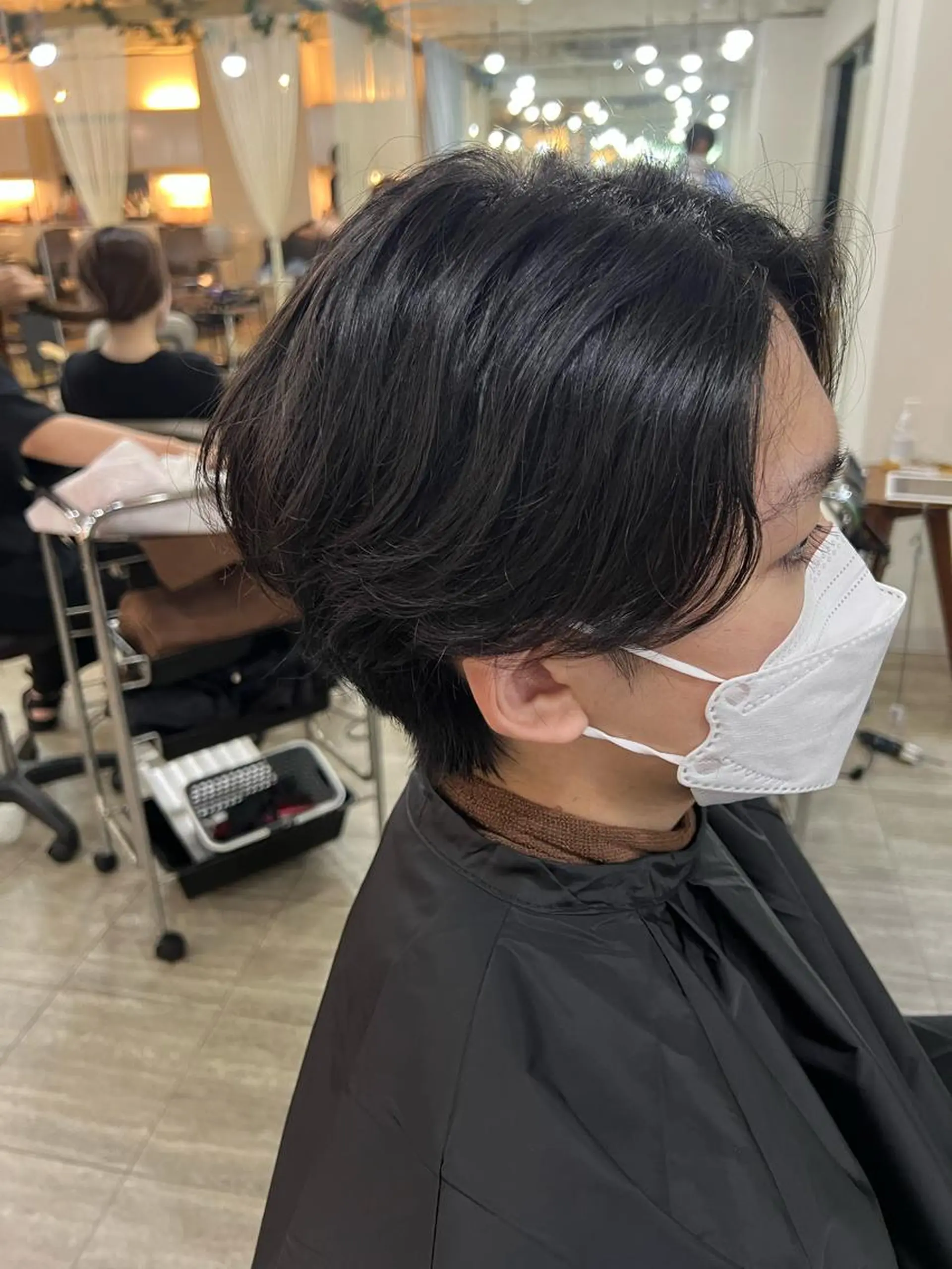 ショート パーマ メンズ カット パーマ 韓国風　くすみカラー パーマKOUKIのヘアスタイル