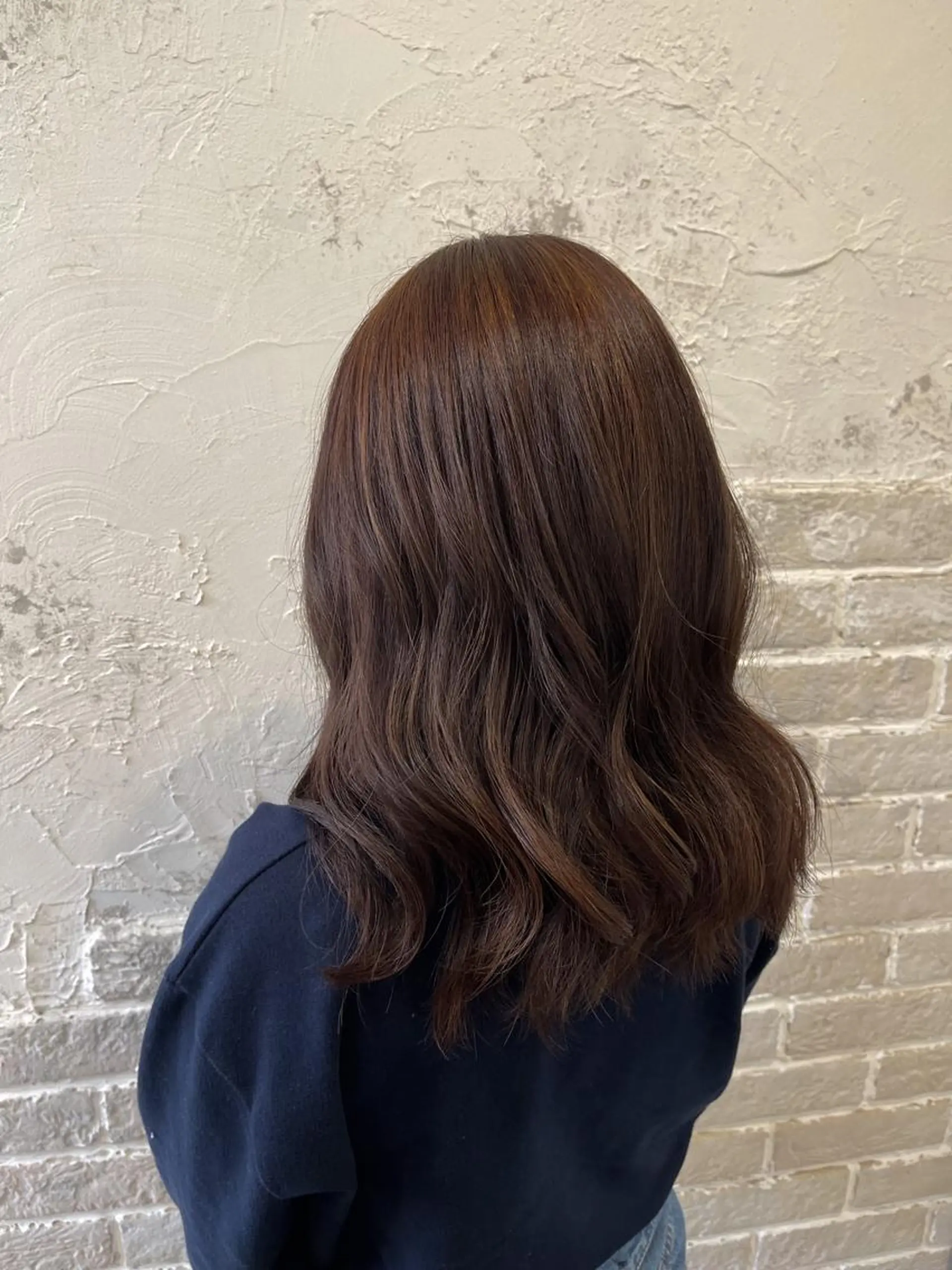 ミディアム カラー ヘアアレンジ ハイライトカラー ハイライト uni所属・中堀 遥のヘアスタイル