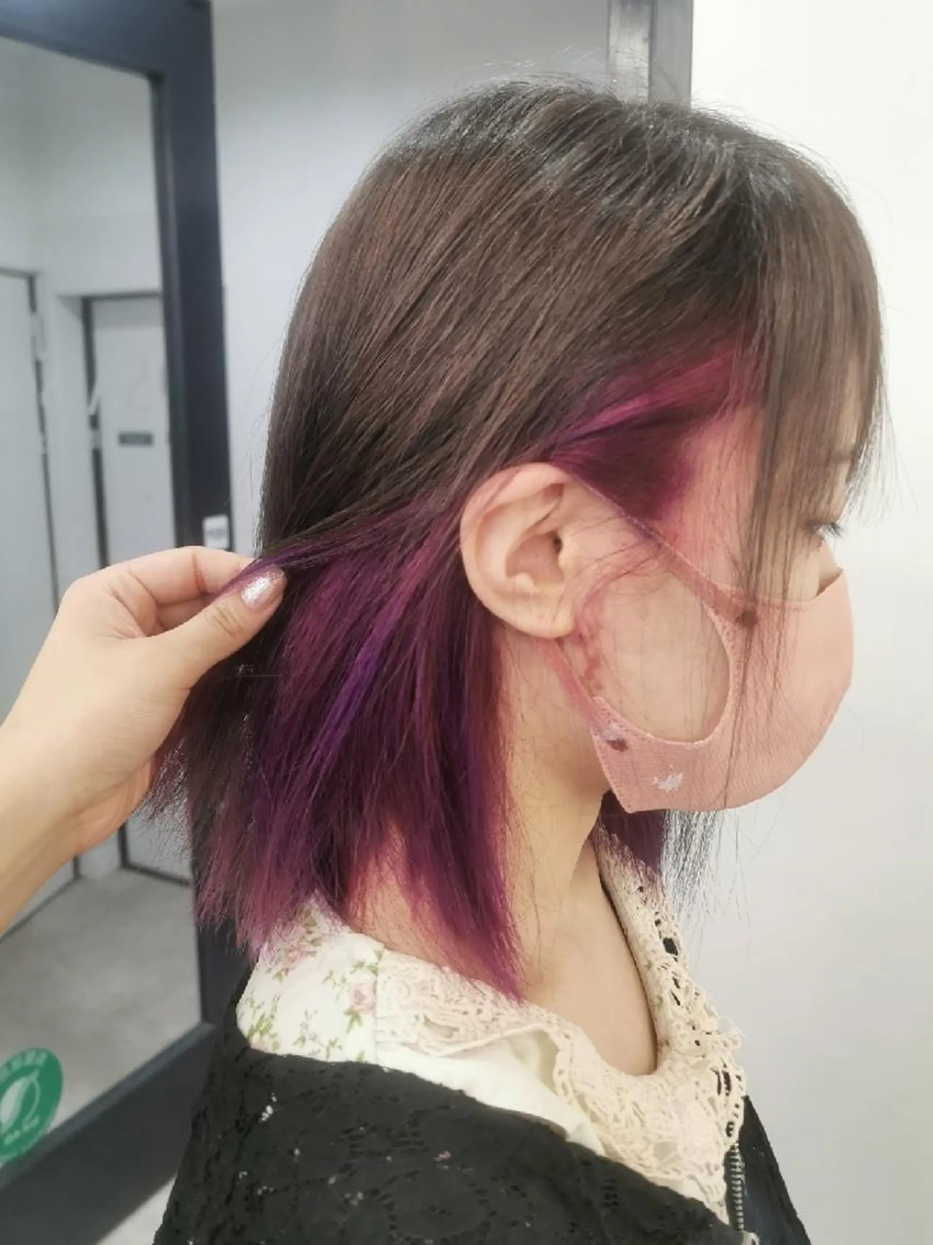 カラー ピンクカラー ピンクパープル グランアイ𑁍 船橋北口店菊間のマツエク・マツパデザイン