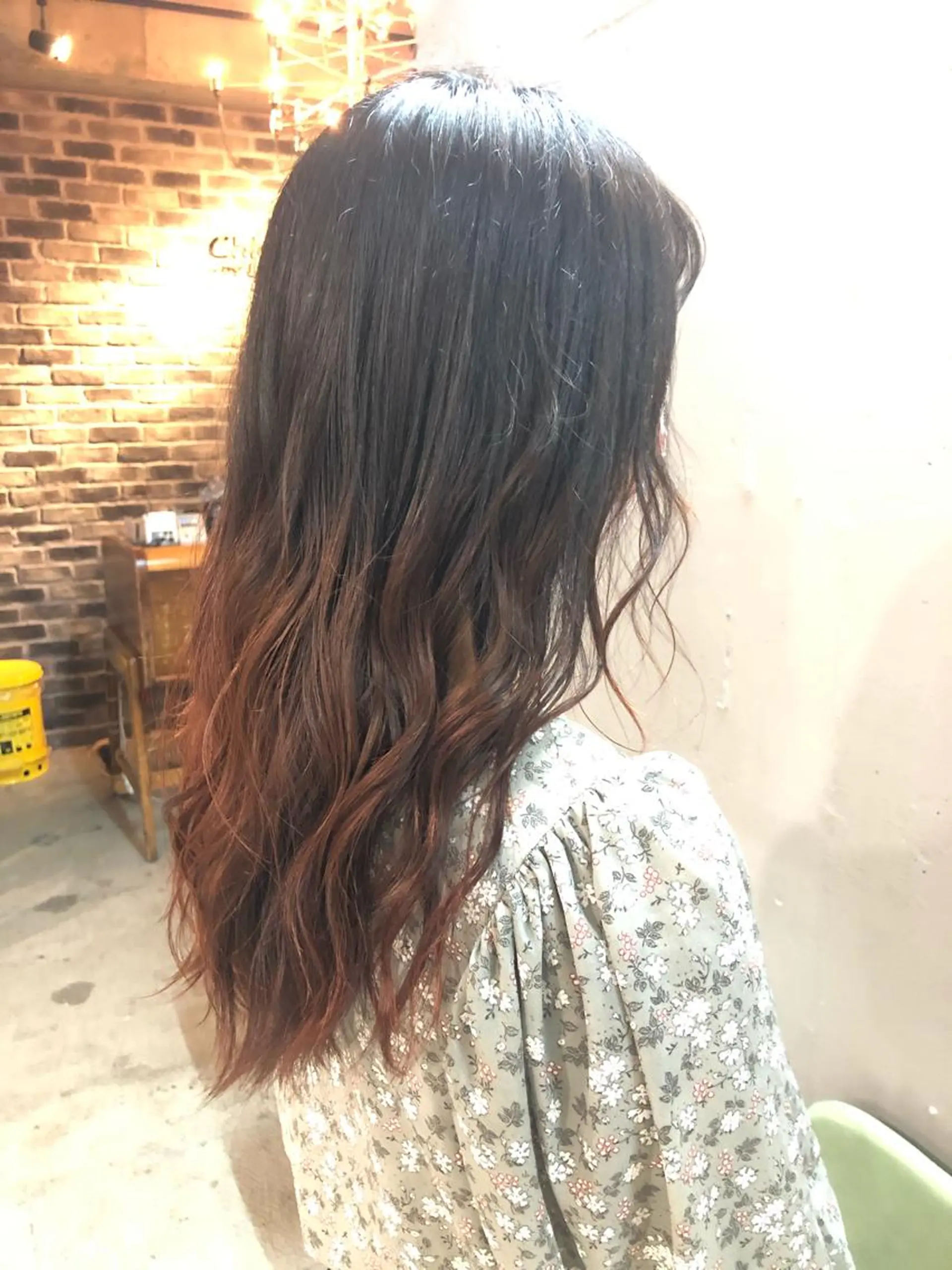 ロング カラー ブリーチ ブリーチなしカラー オレンジ 🌼褒められヘア🌼 kaoのヘアスタイル