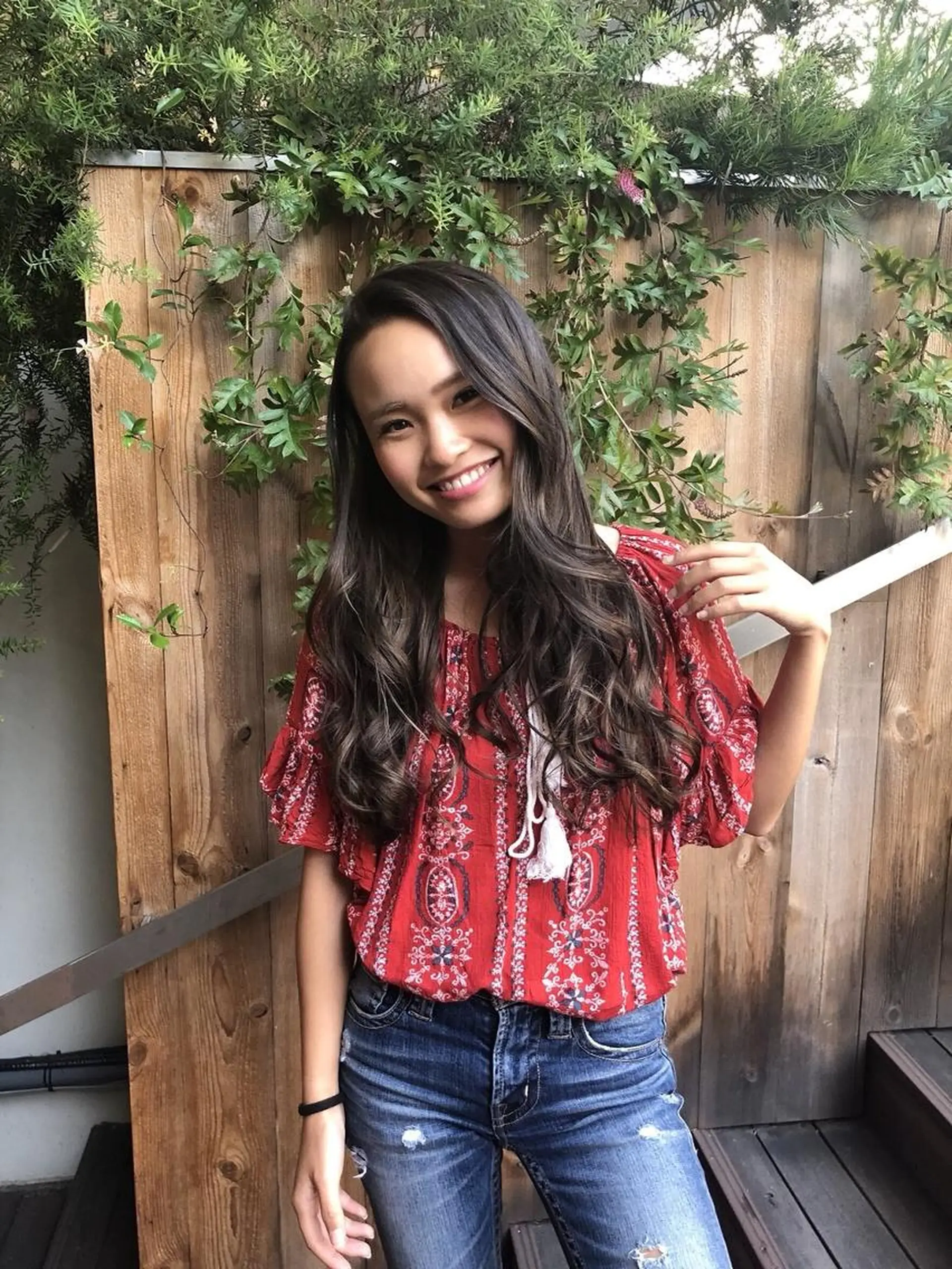 ロング カラー パーマ ヘアアレンジ Device ディバイスのヘアスタイル