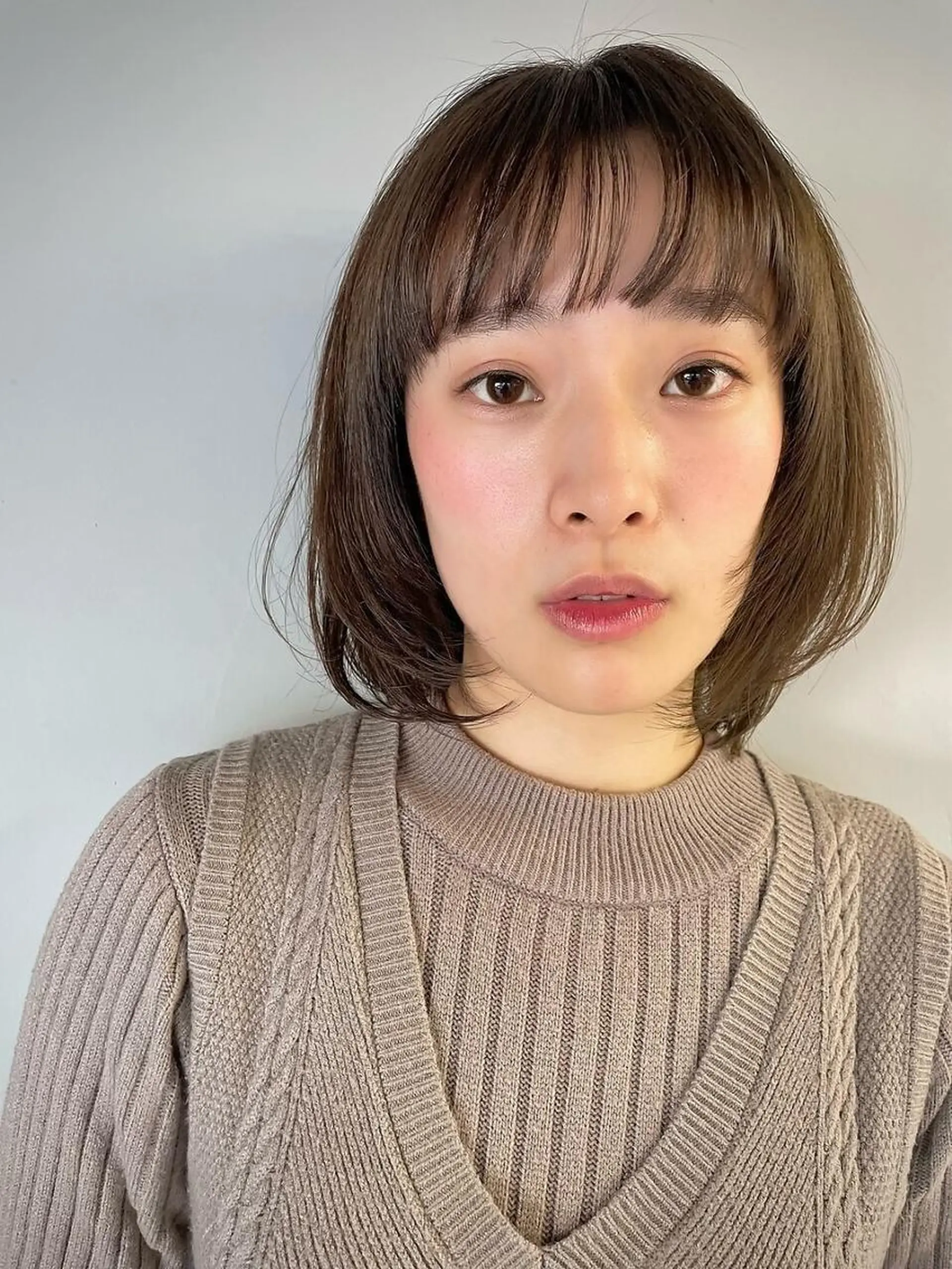 セミロング カット ヘアカラー トリートメント 桜木町2分/くびれ /ボブ/ナチュラルのヘアスタイル