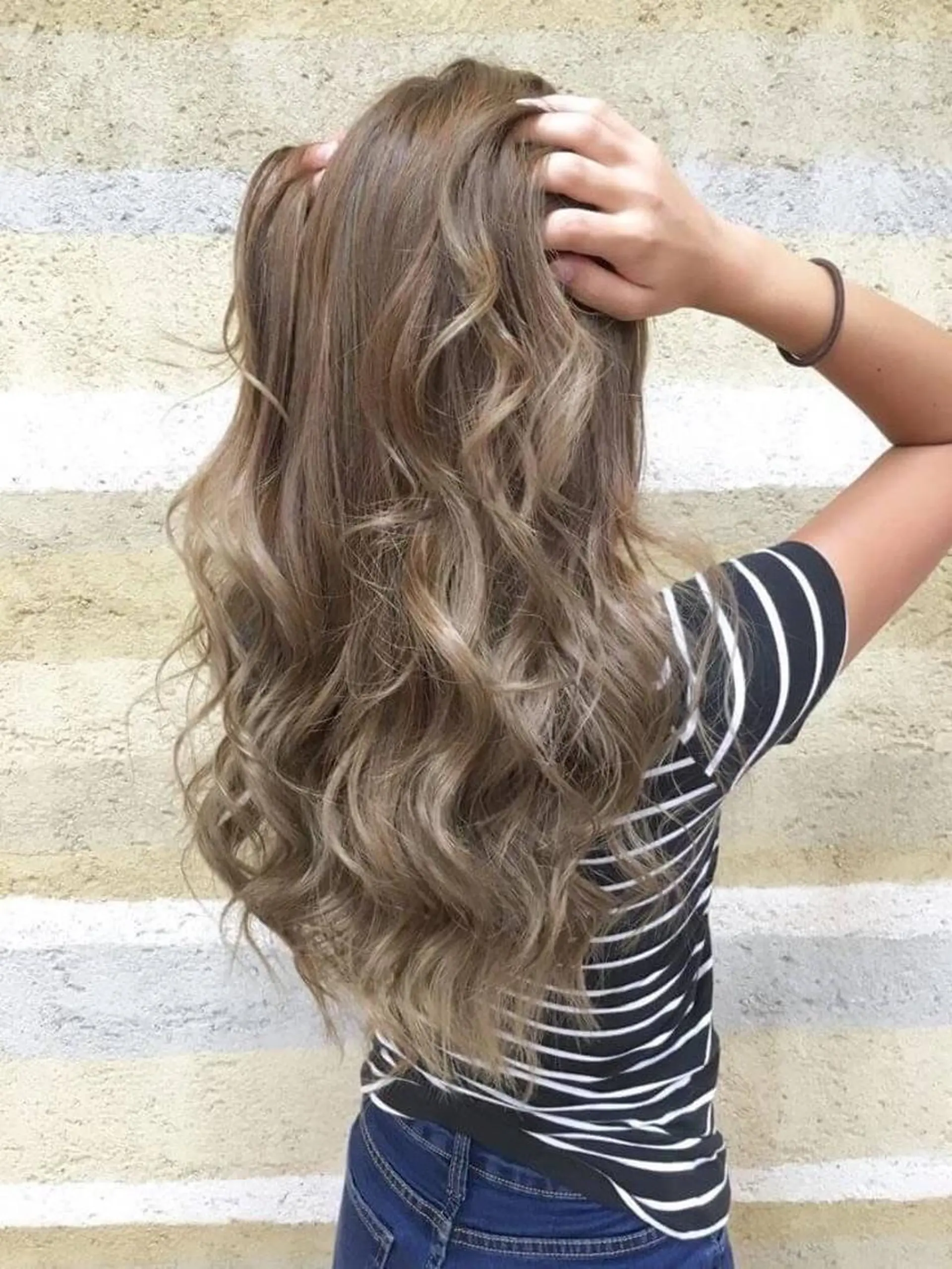 ロング カラー チビ編み込みエクステ シールEXどぅ〜すのヘアスタイル