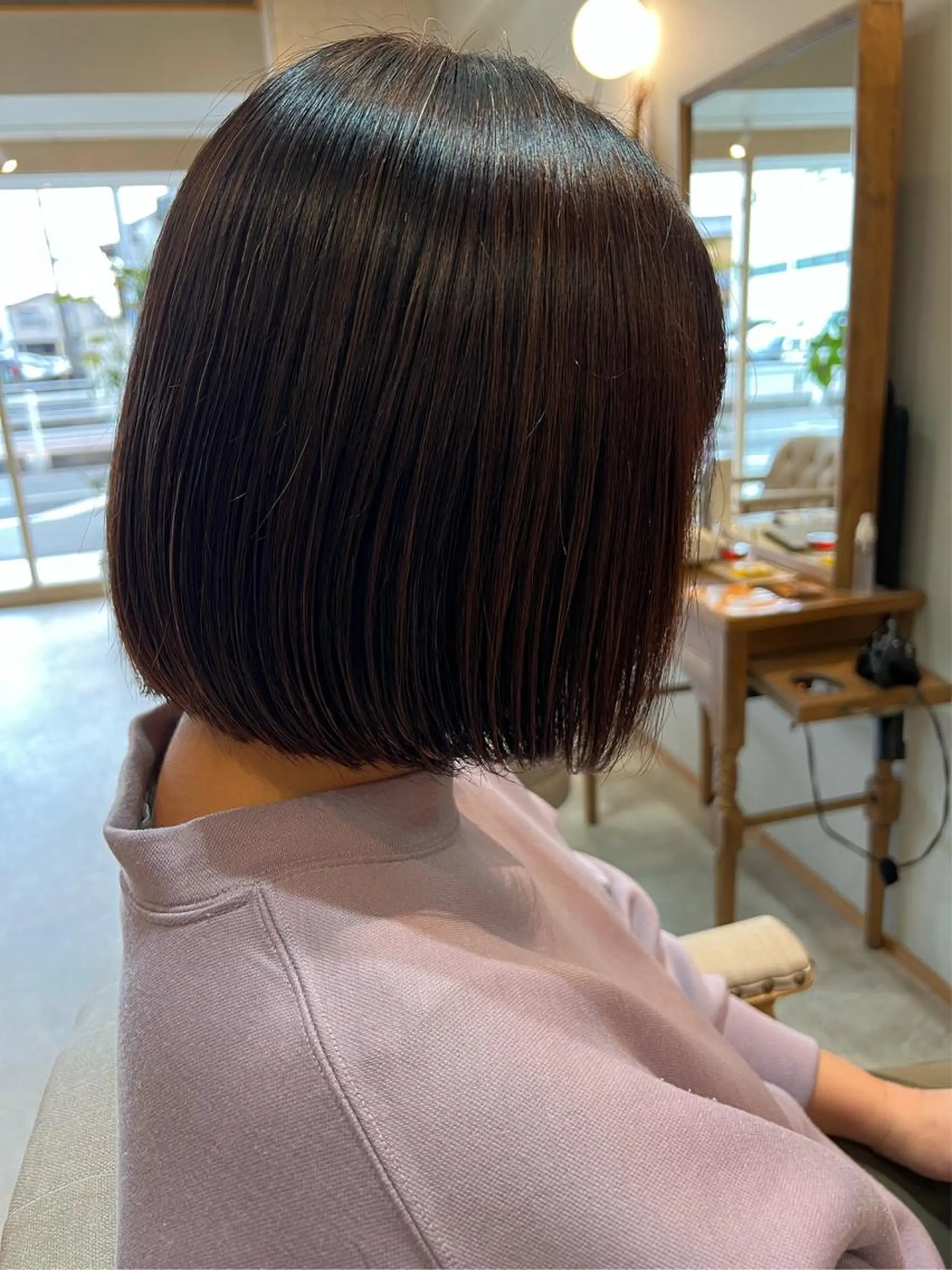 ミディアム ぱつボブ/ ショート/YUKIのヘアスタイル