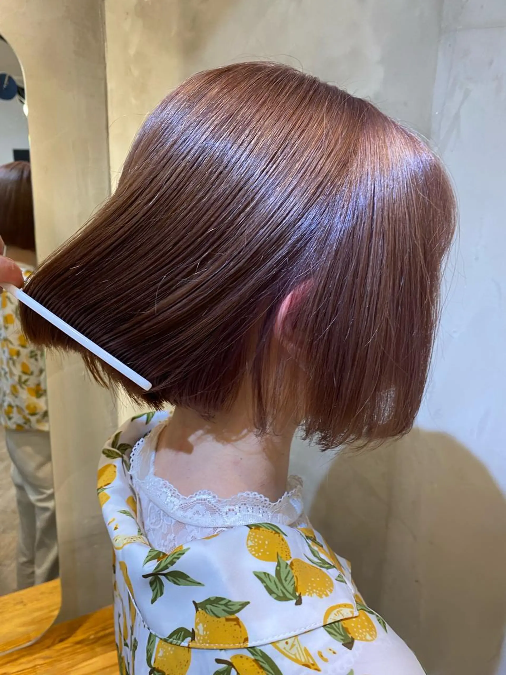 ショート ヘアカラー トリートメント 顔周りcut・ご相談 ＝新宿しずく🇰🇷のヘアスタイル