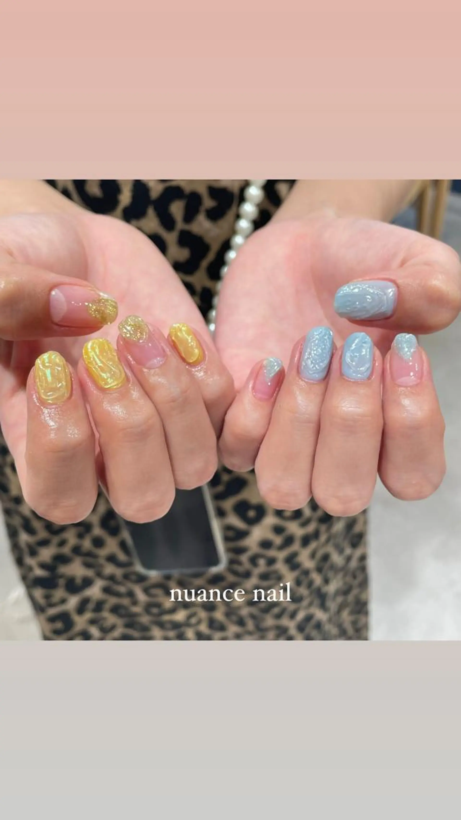 ネイル ハンドネイル 淡色ネイル 🎀moeのネイルデザイン