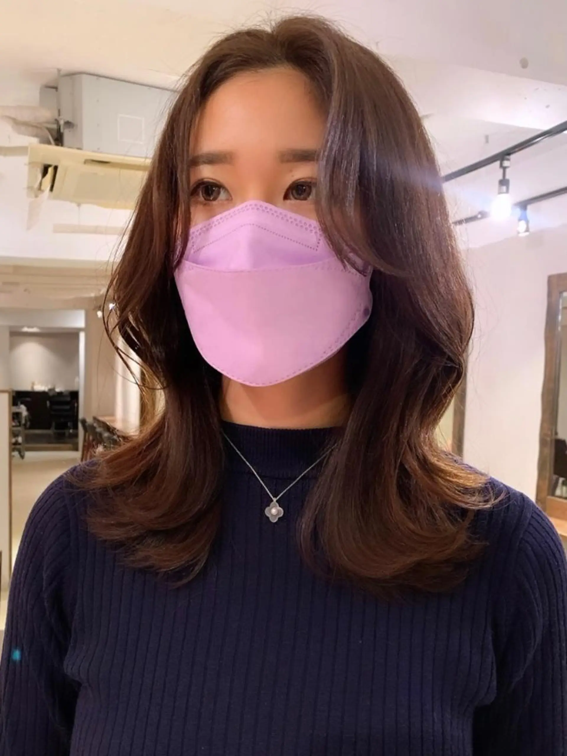 ロング カラー カット ヘアカラー トリートメント ヘッドスパ 透明感/オリーブ/ グレージュ/YUKAのヘアスタイル