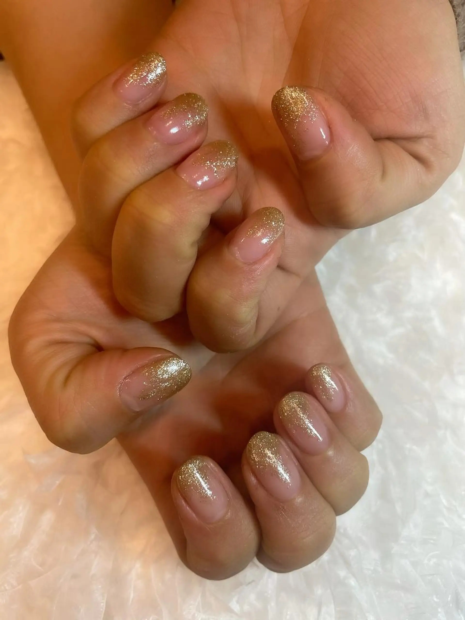 ネイル グラデーション ラメ(グリッター) ラメグラデーション ささき れいなのネイルデザイン