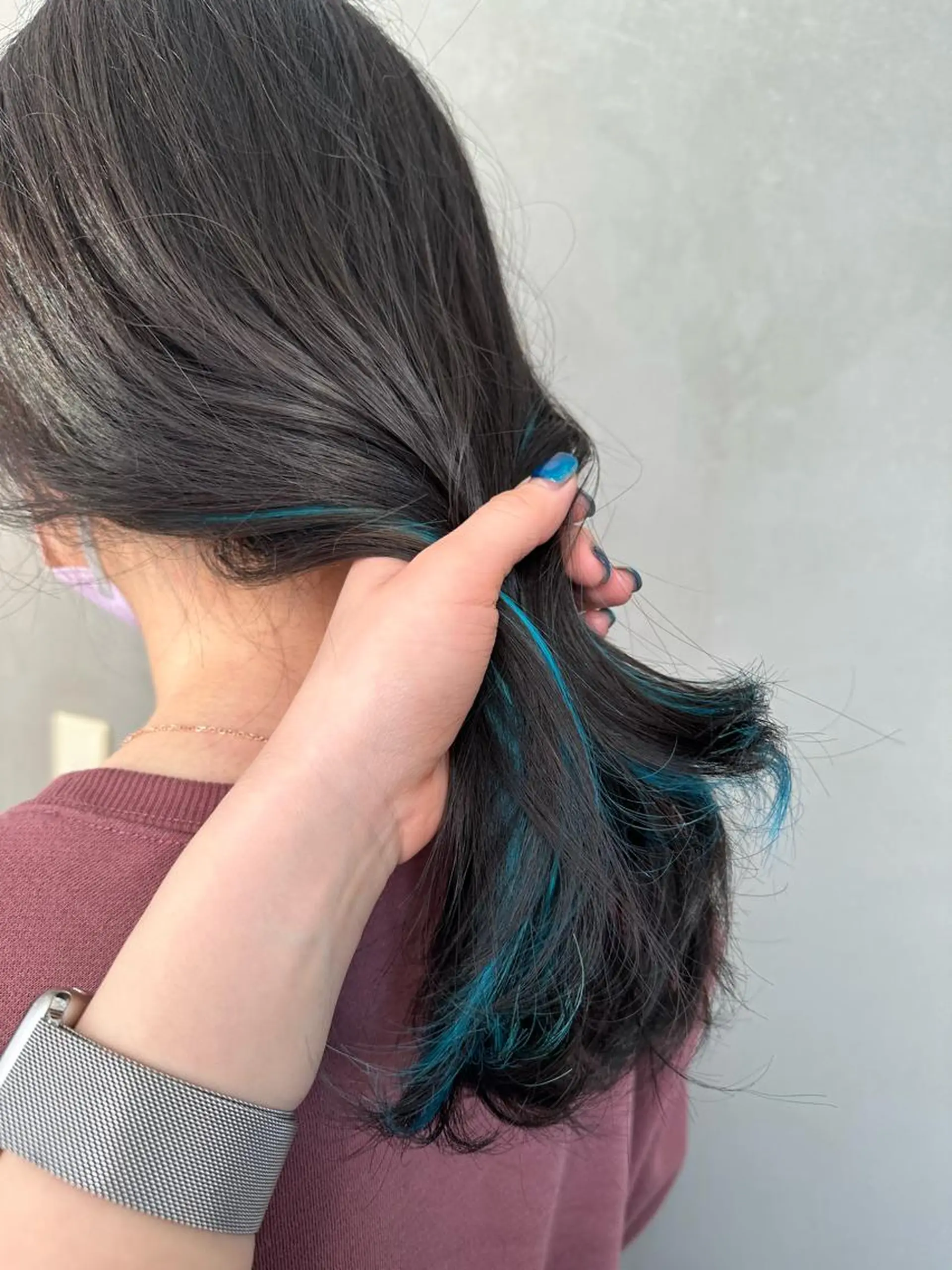 ミディアム カラー メッシュ a-o横浜所属・色落ちまでキレイに！ ！女性サロンのヘアスタイル