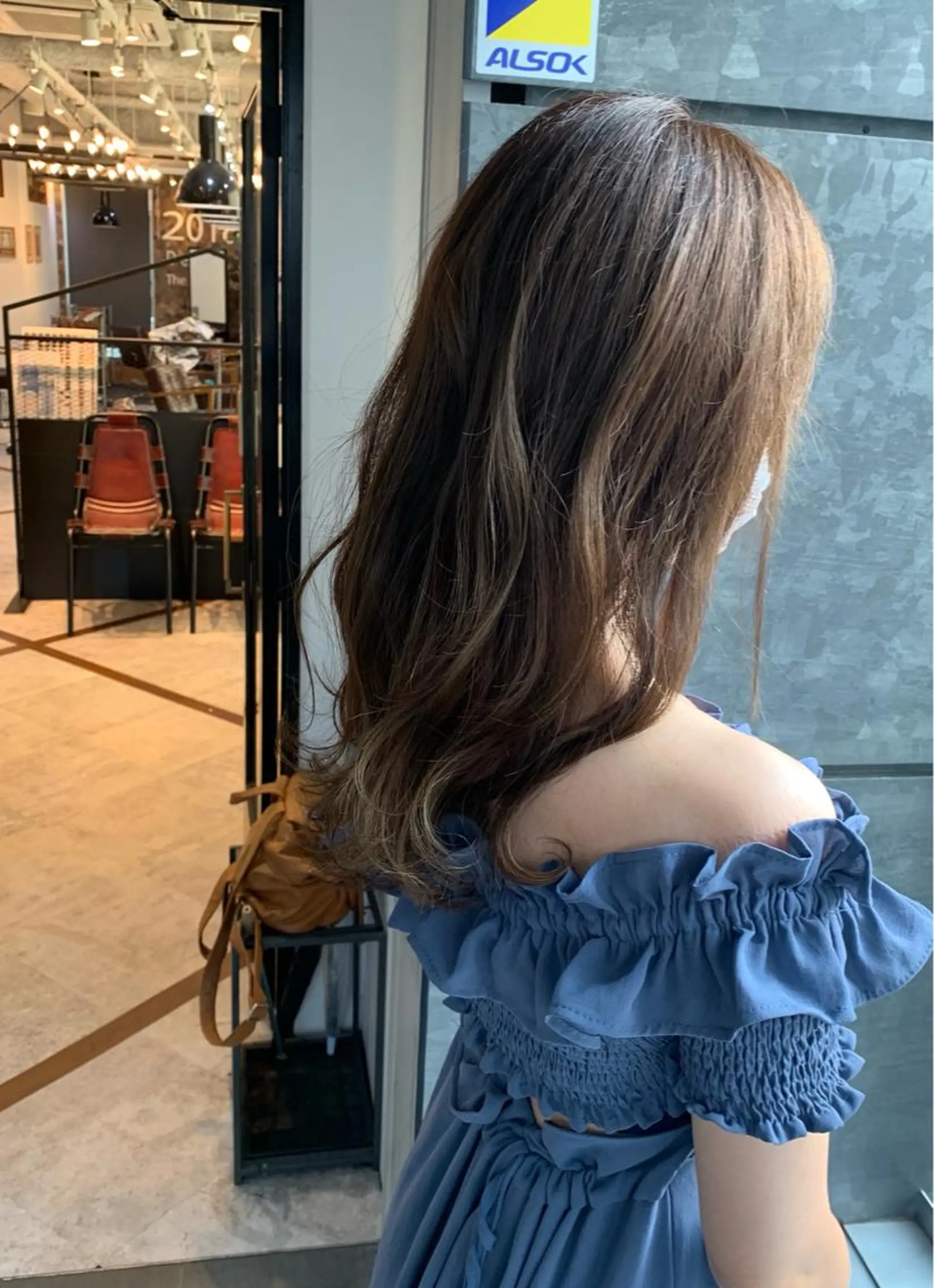 ロング カラー ベージュカラー オリーブベージュ aguhair jour所属・髪質改善/白髪ぼかし KENTAのヘアスタイル