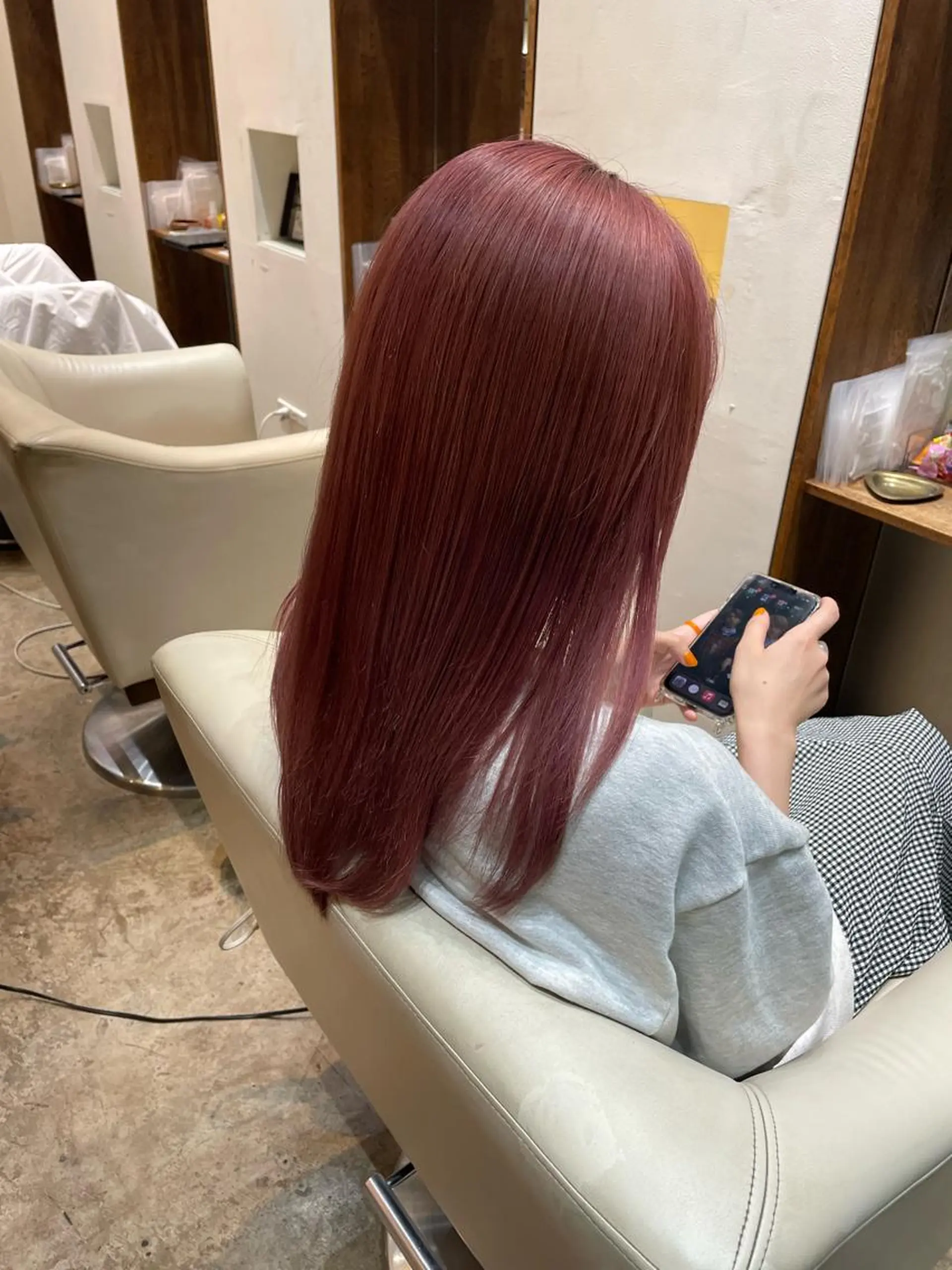 ロング カラー カット ヘアカラー トリートメント 【完全個室】髪質改善 暖色カラー/山崎唯奈のヘアスタイル