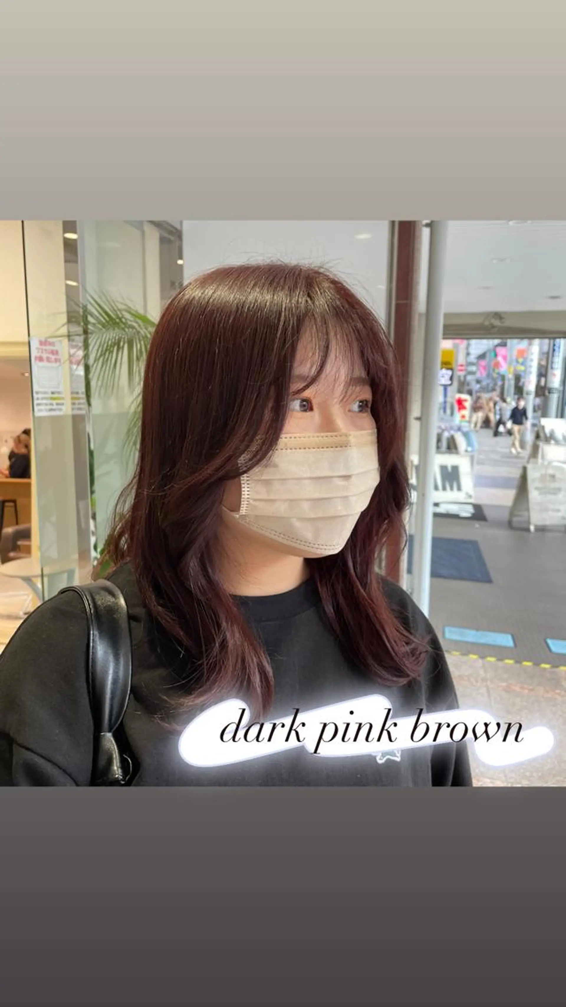 ミディアム カラー ブラウンカラー ピンクカラー ピンクブラウン ヘアカラー ピンクカラー🎀/ ミルクティー🍼花音のヘアスタイル