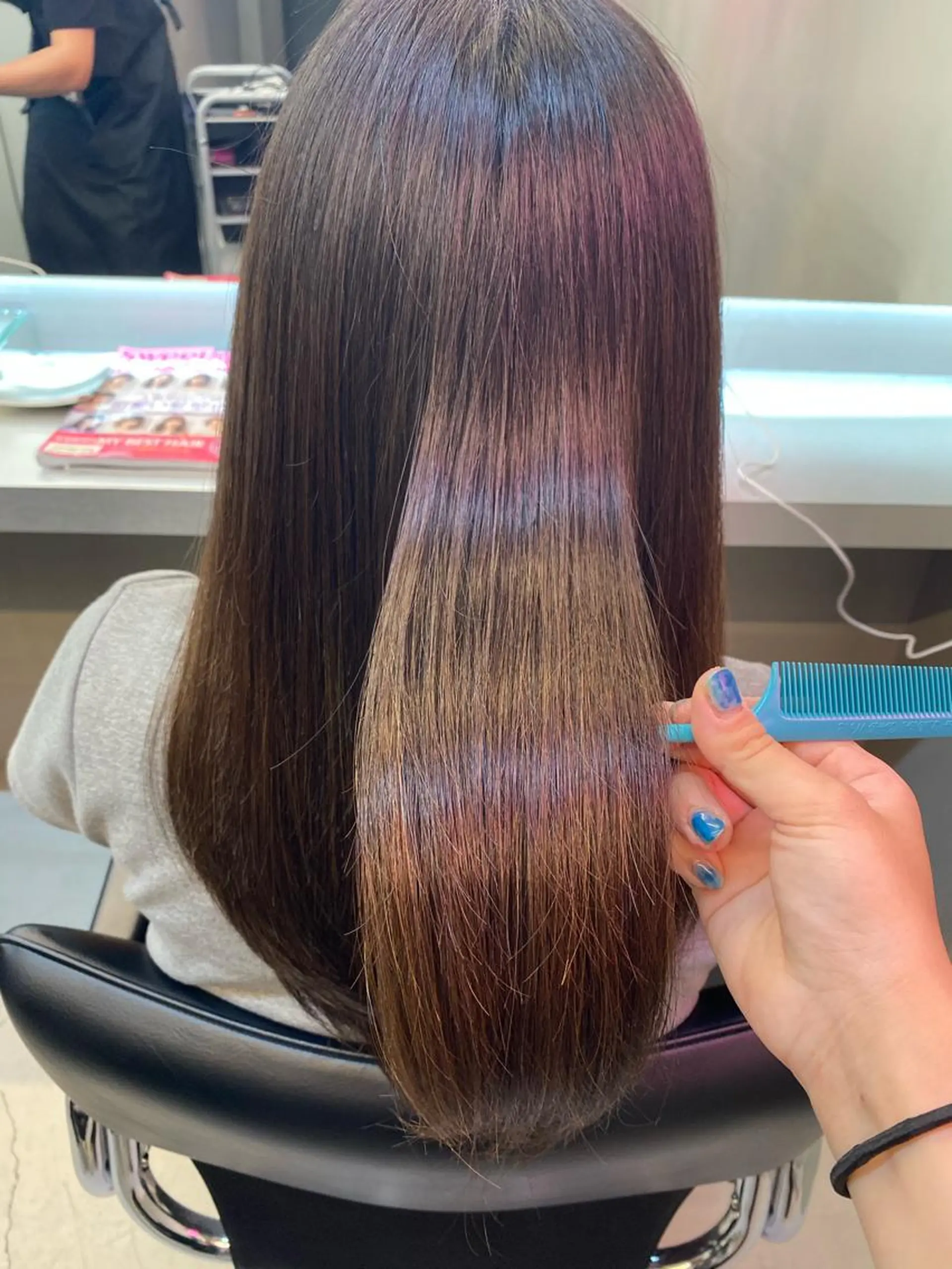 ロング トリートメント 酸熱トリートメント トリートメント 岡野 静華のヘアスタイル