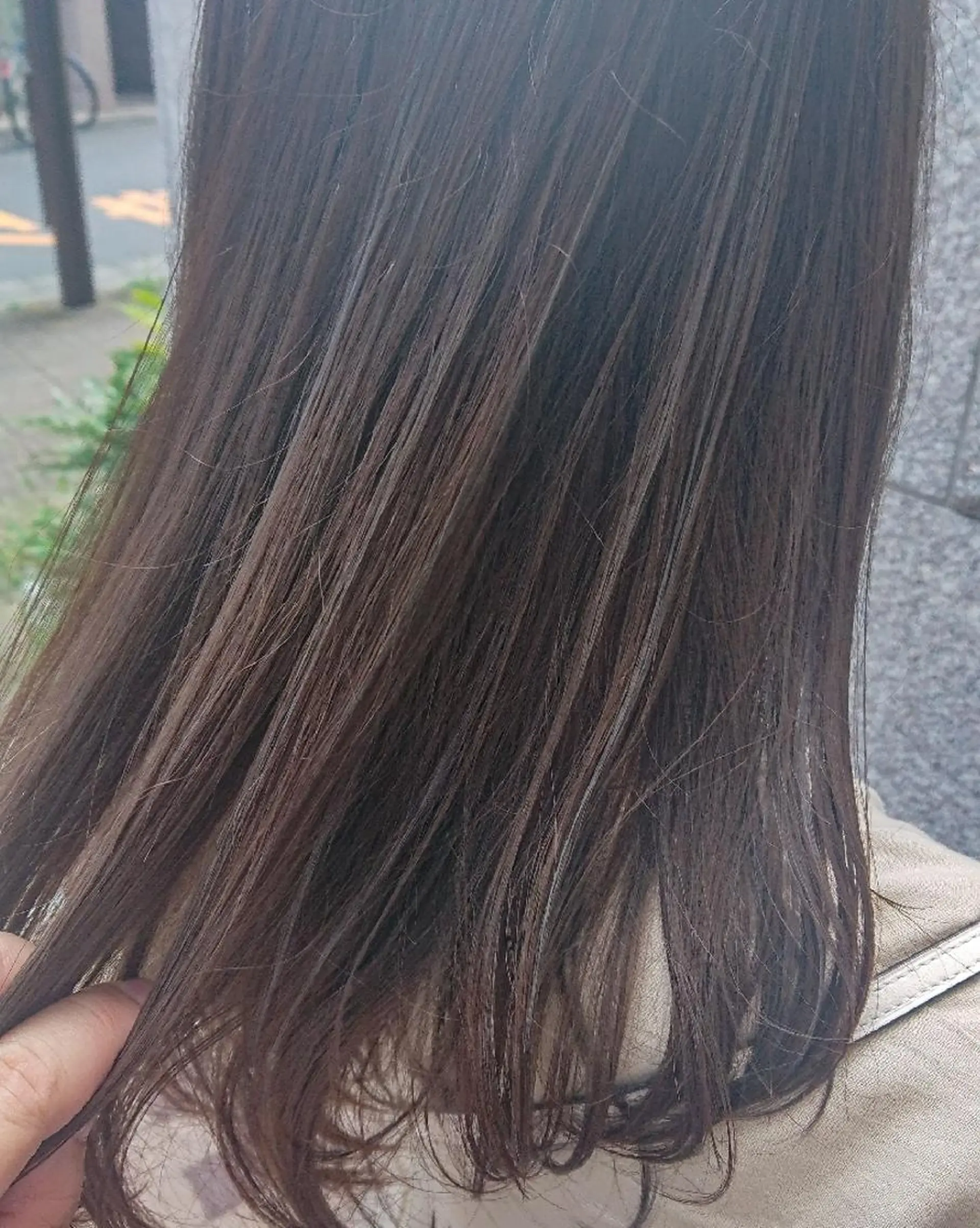 セミロング カラー ベージュカラー ハイライトカラー ハイライト 田邉 俊和のヘアスタイル