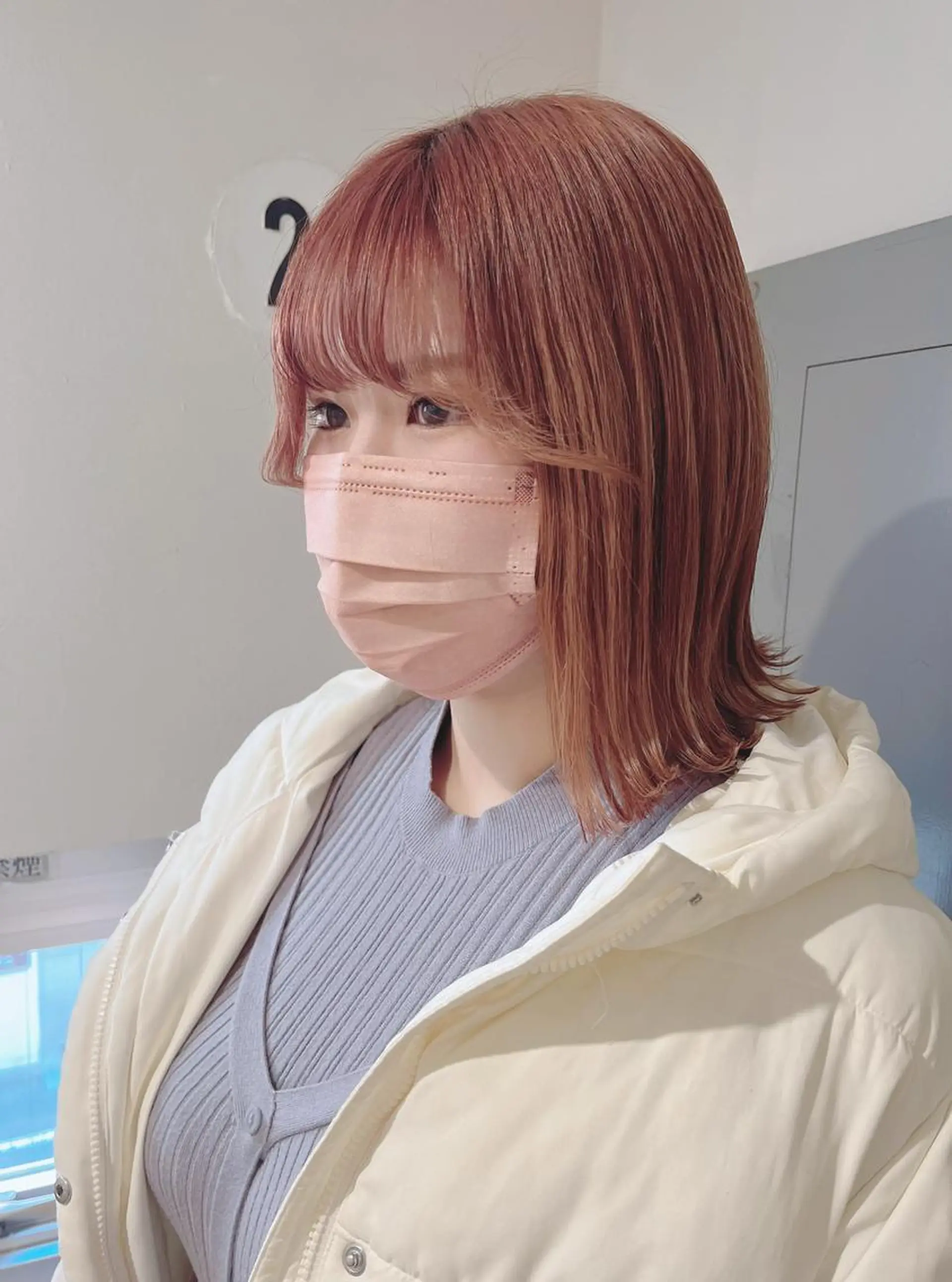 ミディアム カラー ヘアアレンジ カット ヘアカラー トリートメント 🤍清楚系 韓国レイヤー🤍拓朗のヘアスタイル