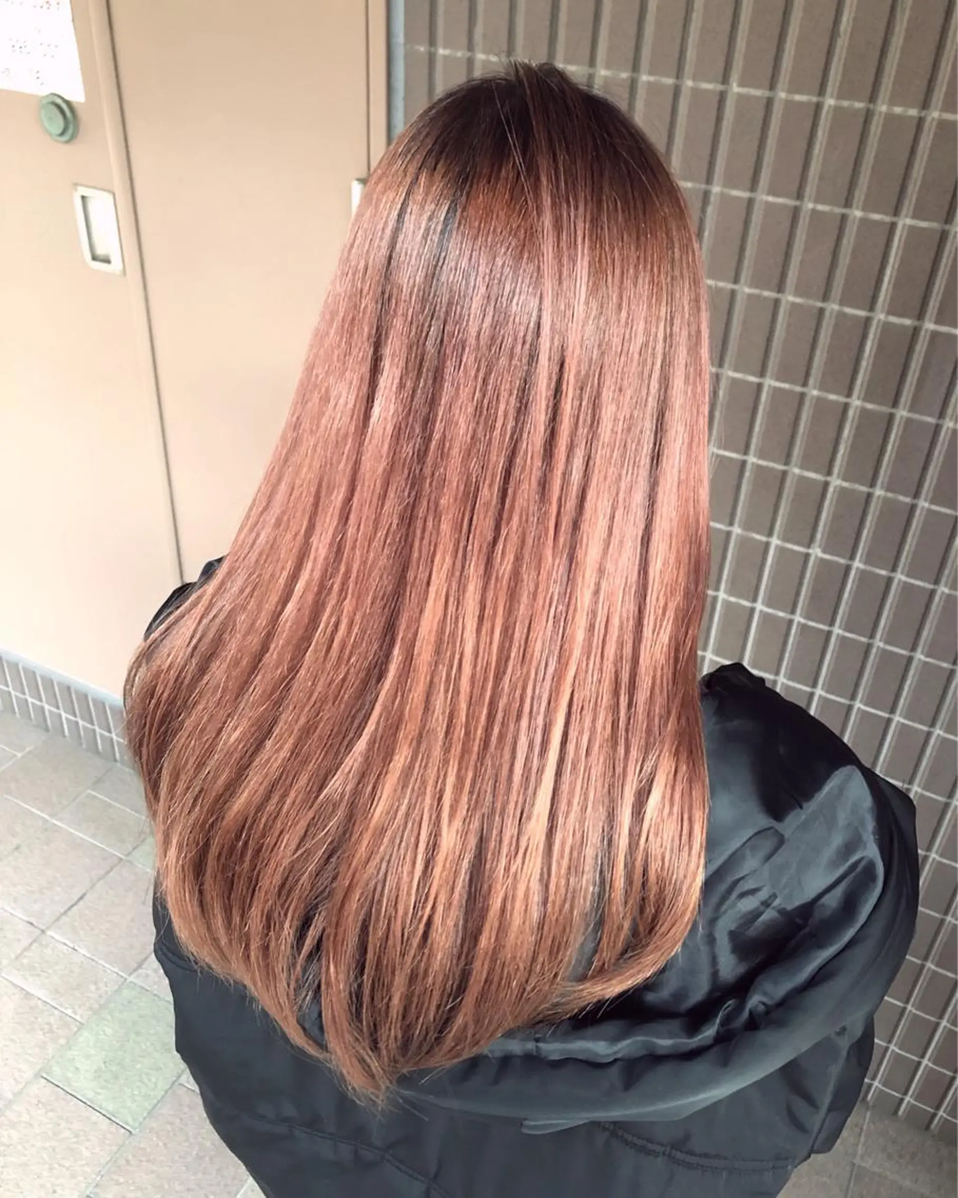 カラー ベージュカラー ピンクカラー ピンクベージュ 後藤 陽花子のヘアスタイル