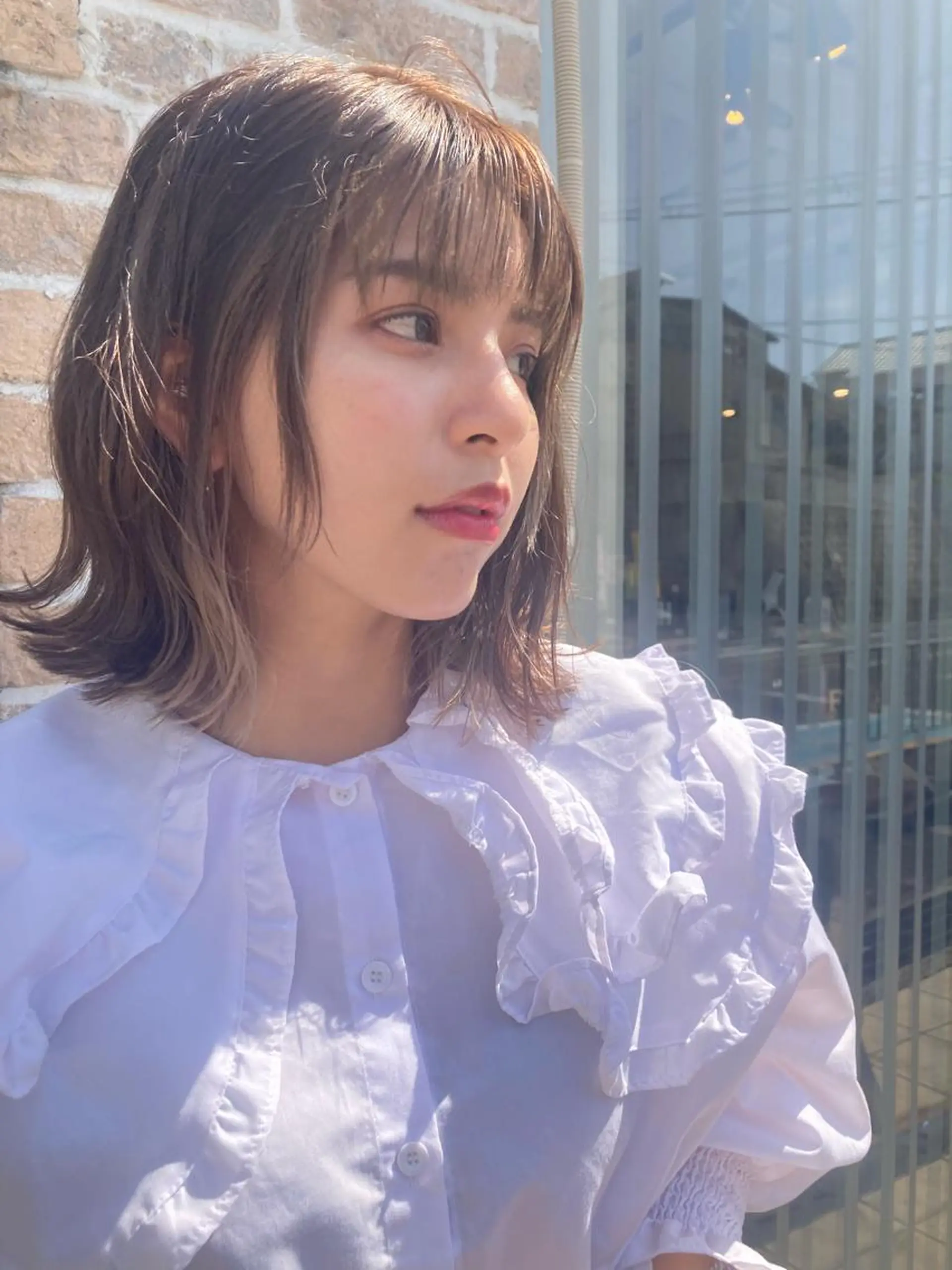 ミディアム カラー ヘアアレンジ ショートボブ ミディアムパーマ バレイヤージュ ブリーチ ケアブリーチ 猫ｯ毛さんヘア🐈 Misa【女性】のヘアスタイル