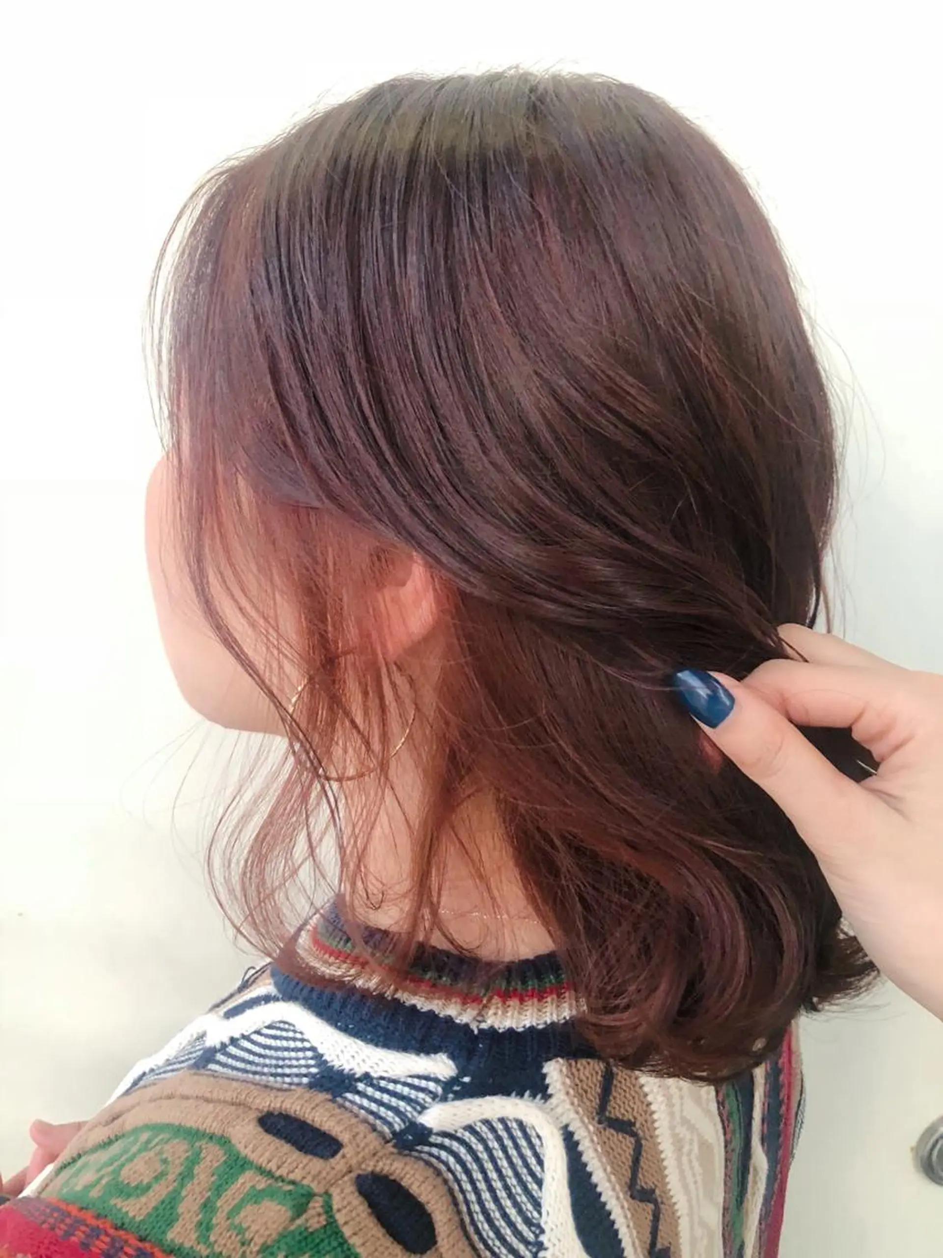 ミディアム カラー 韓国ヘア顔周りカット 艶髪ベージュtamaのヘアスタイル