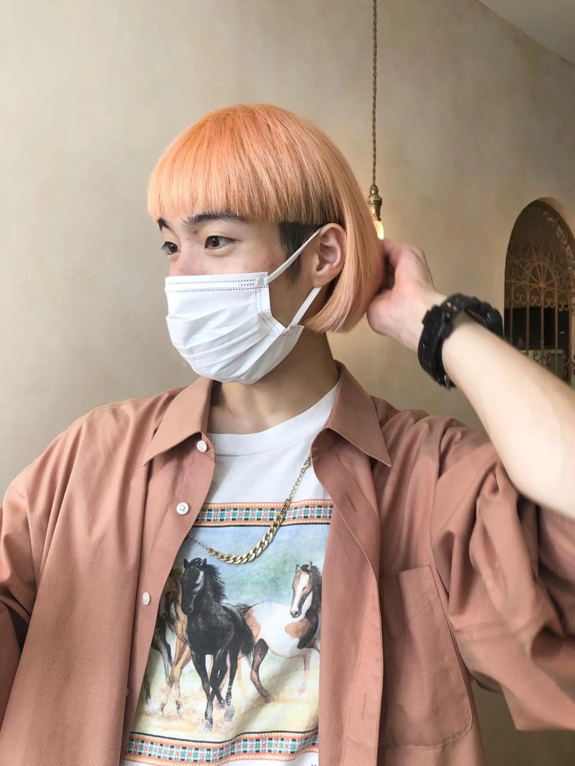 ショート 切りっぱなしボブ ボブ ワイドバング ショート/パーマ/ カラー/FUKOのヘアスタイル