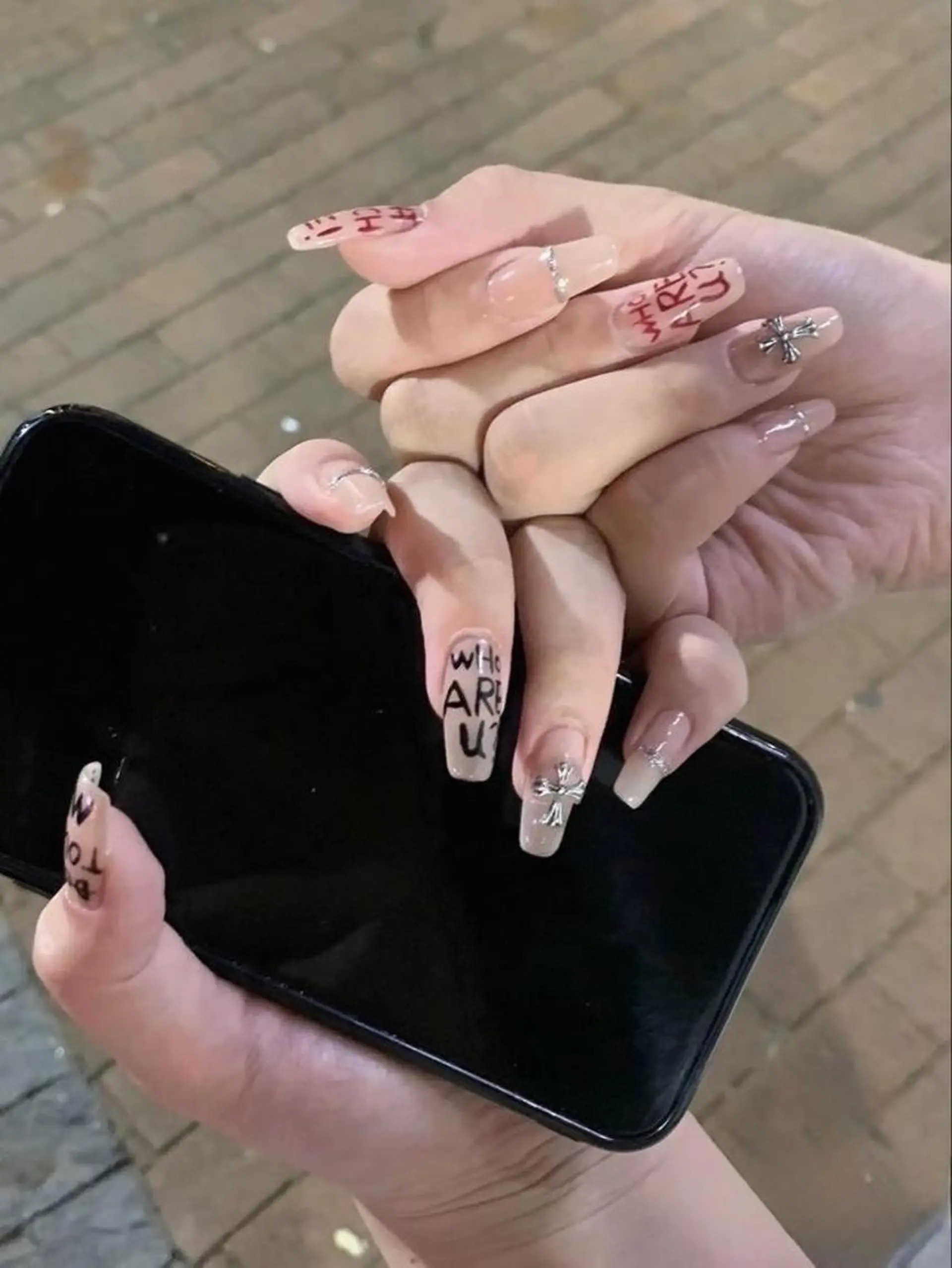 ネイル 長さ出し フレンチネイル グラデーション 卒業式 マグネットネイル ハンドネイル MIHANA NAILのネイルデザイン