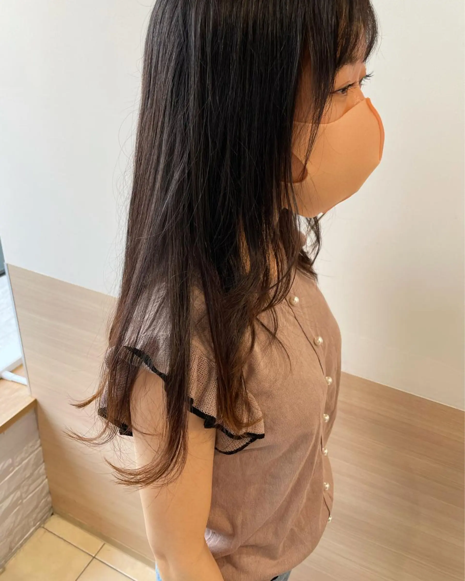 ロング カラー ブラウンカラー ケアカラー ピンクカラー ピンクブラウン ロング ヘアカラー GO TODAY SHAiRE SALON所属・天野 瑠真のヘアスタイル