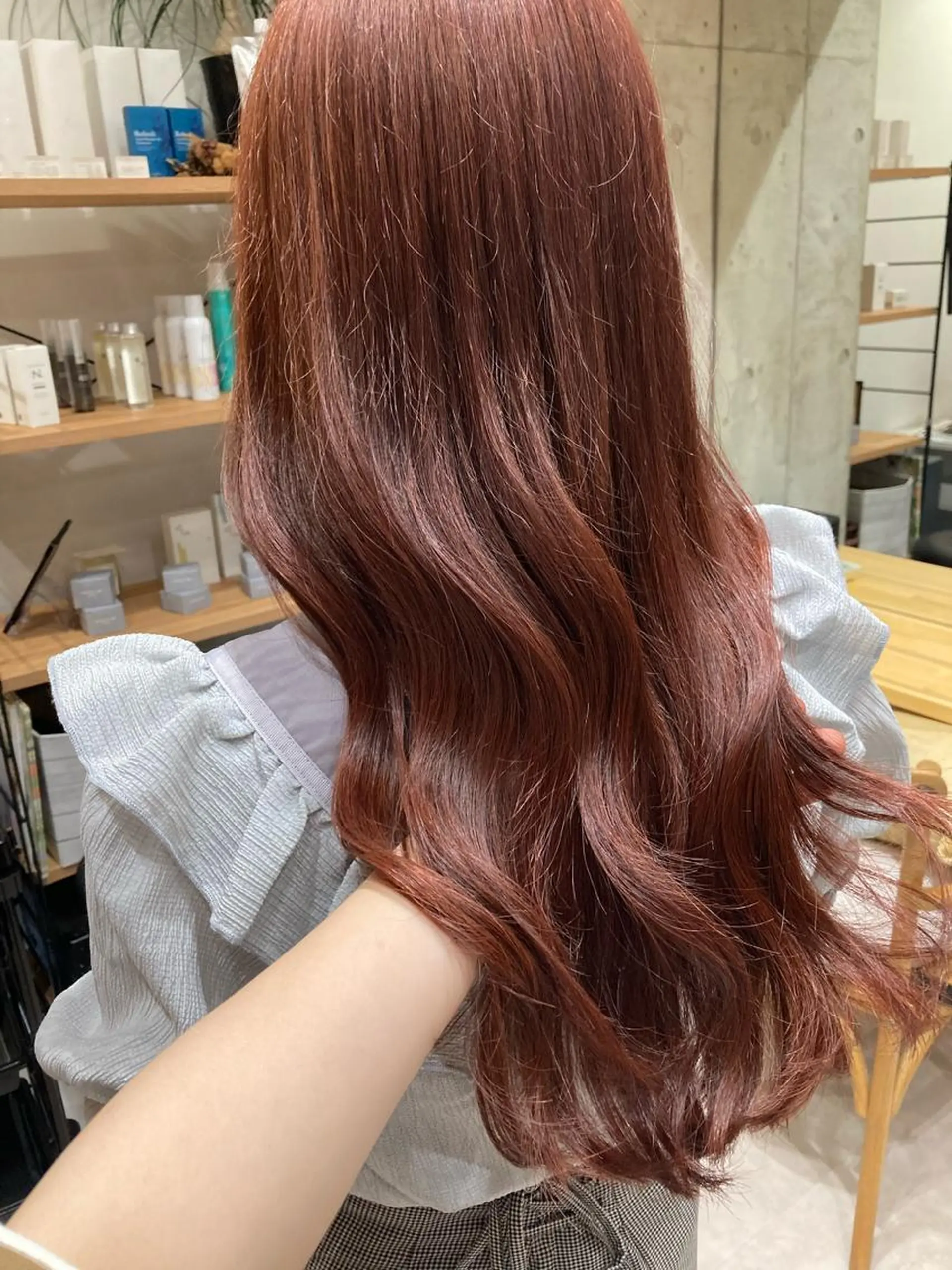 ロング ヘアカラー トリートメント ✨色持ちの良い艶 カラー✨蟹江真世のヘアスタイル