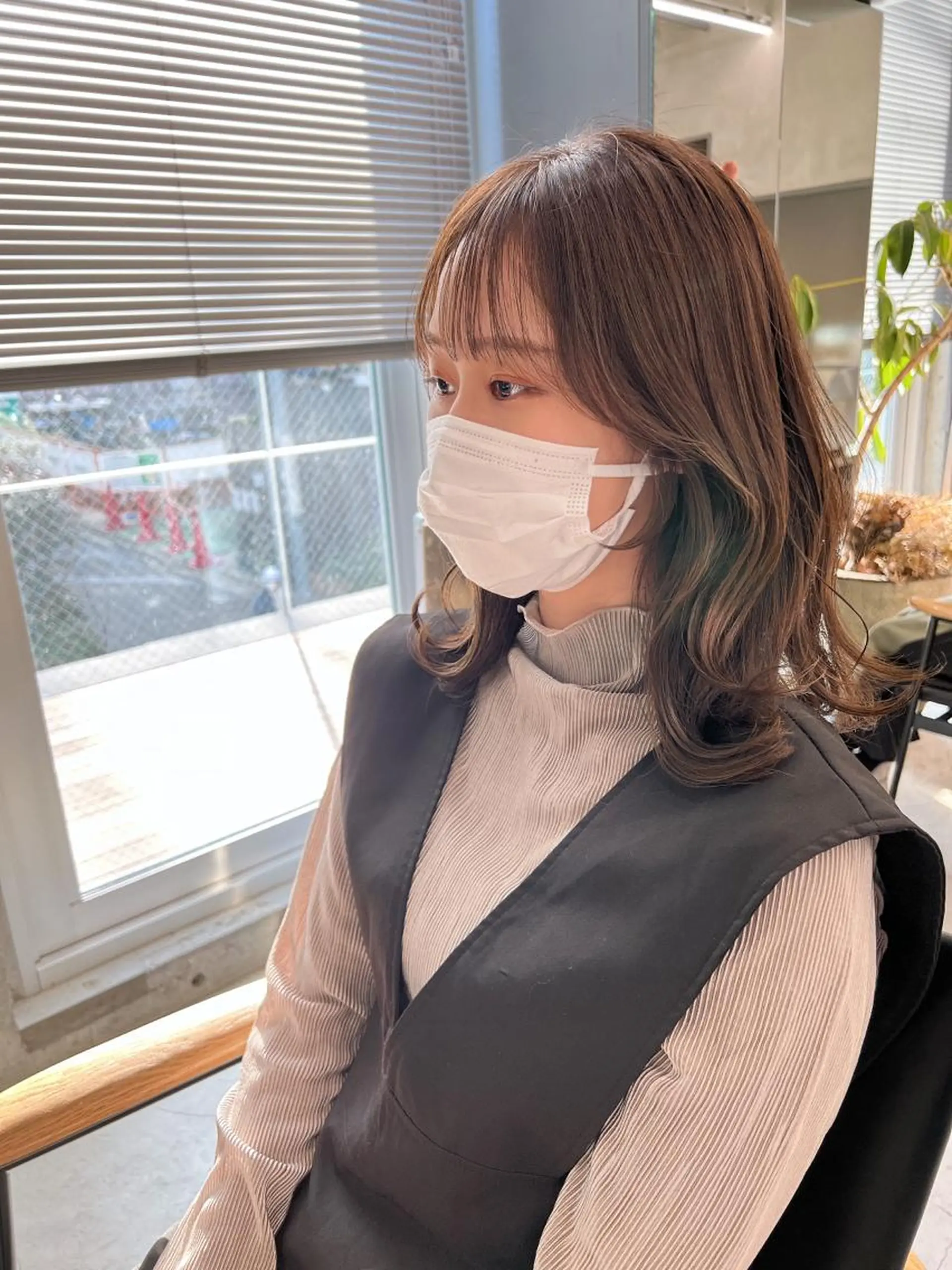 ミディアム 顔周りカット カット 誰よりも丁寧なカット 🍀小林輝のヘアスタイル