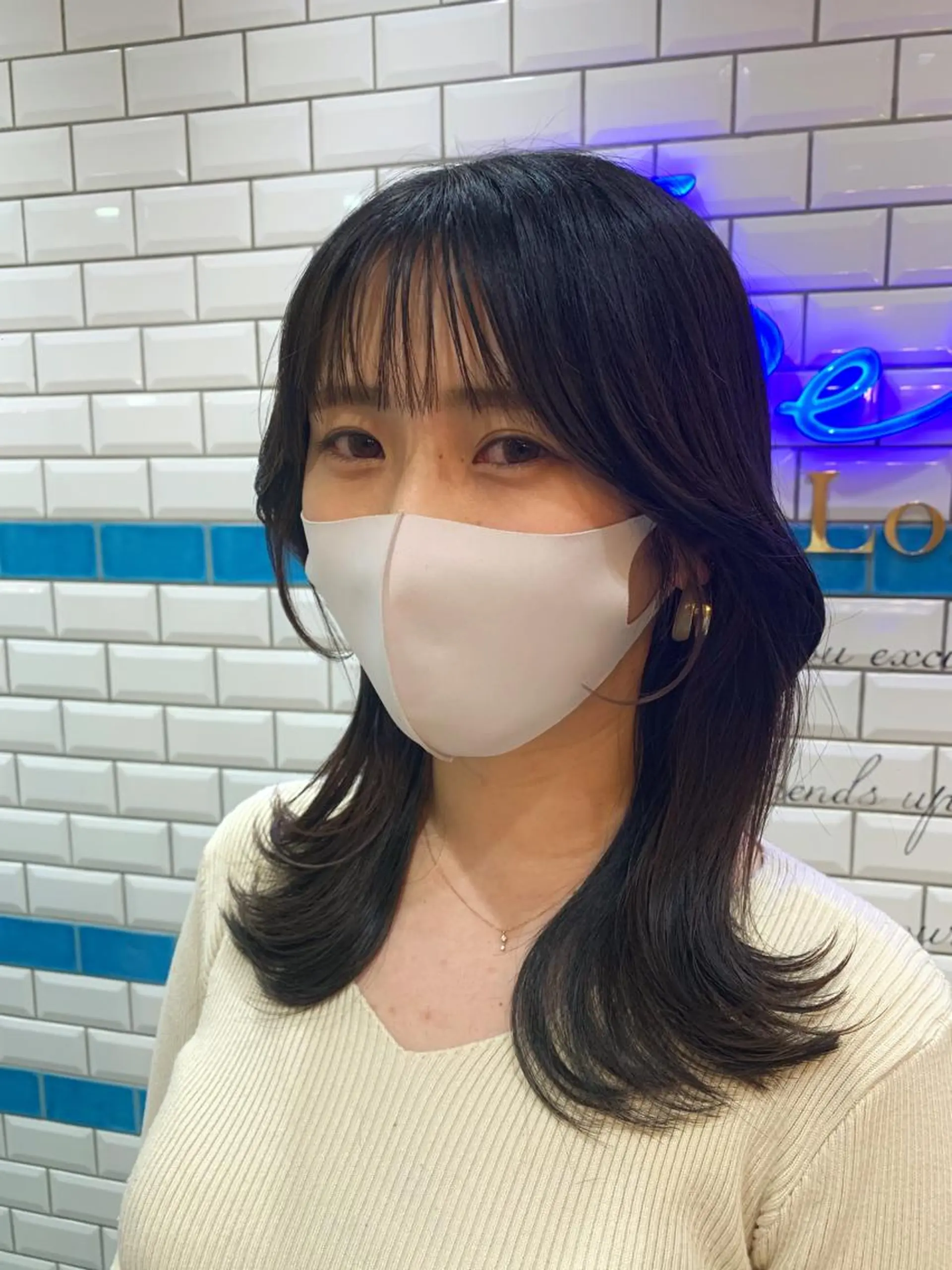 セミロング カラー カット ヘアカラー トリートメント 新宿/韓国レイヤー 髪質改善カラー/角所のヘアスタイル