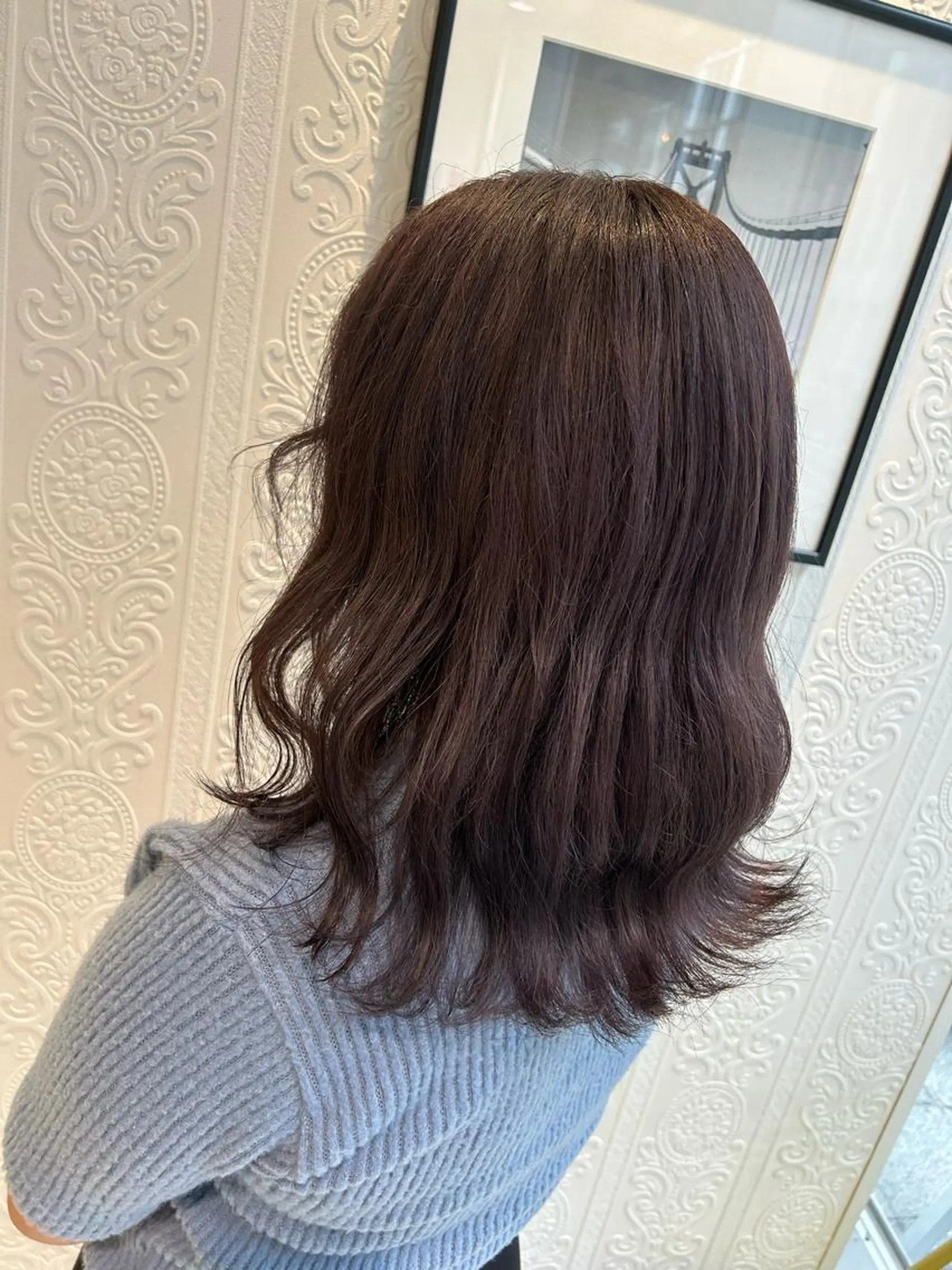 ミディアム カラー アッシュ ブリーチ ラベンダーカラー ラベンダーアッシュ 🍀富久 永梨🧸のヘアスタイル