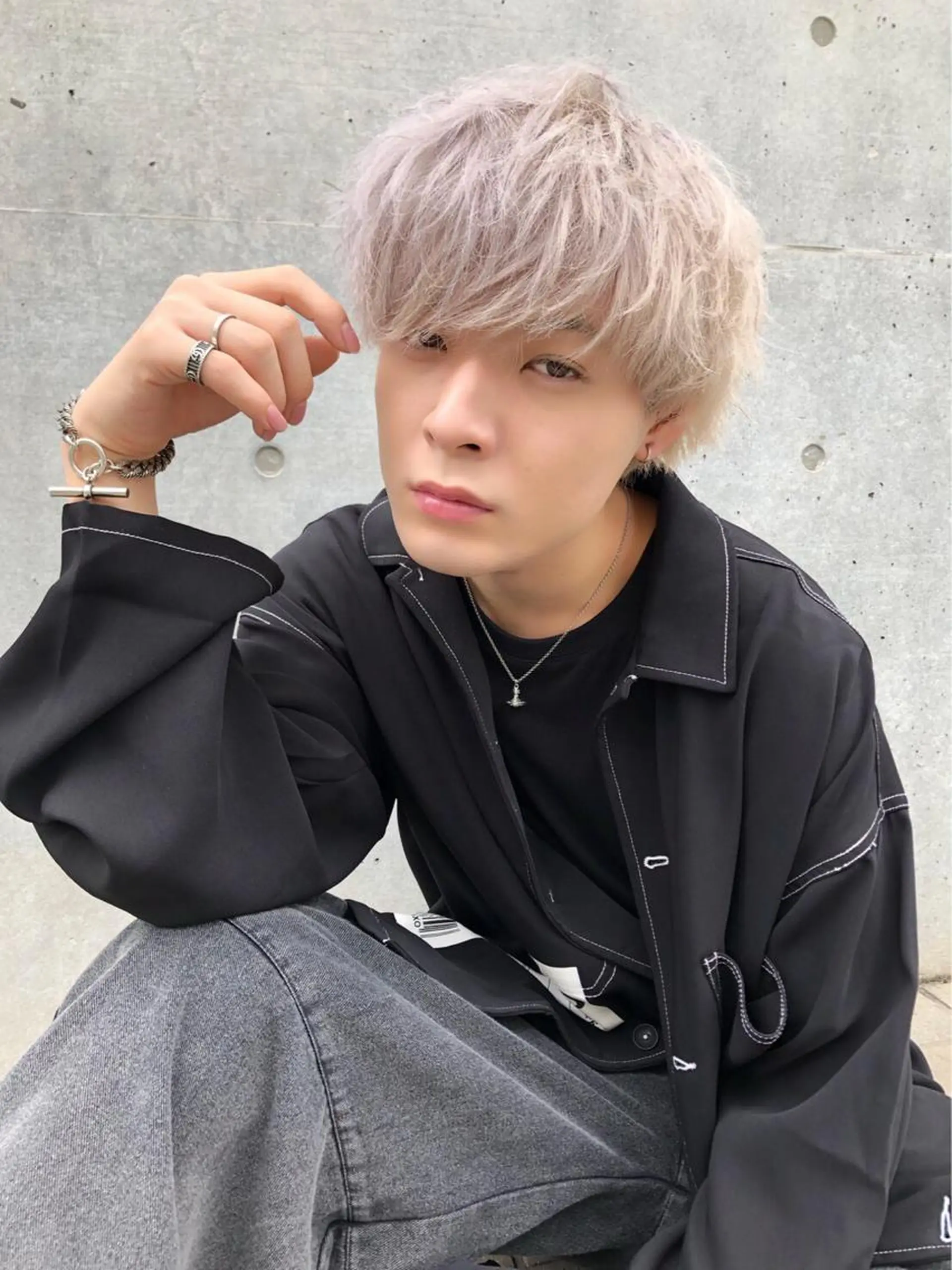 カラー メンズ BABY 艶髪暗髪ヘア💖達人のヘアスタイル