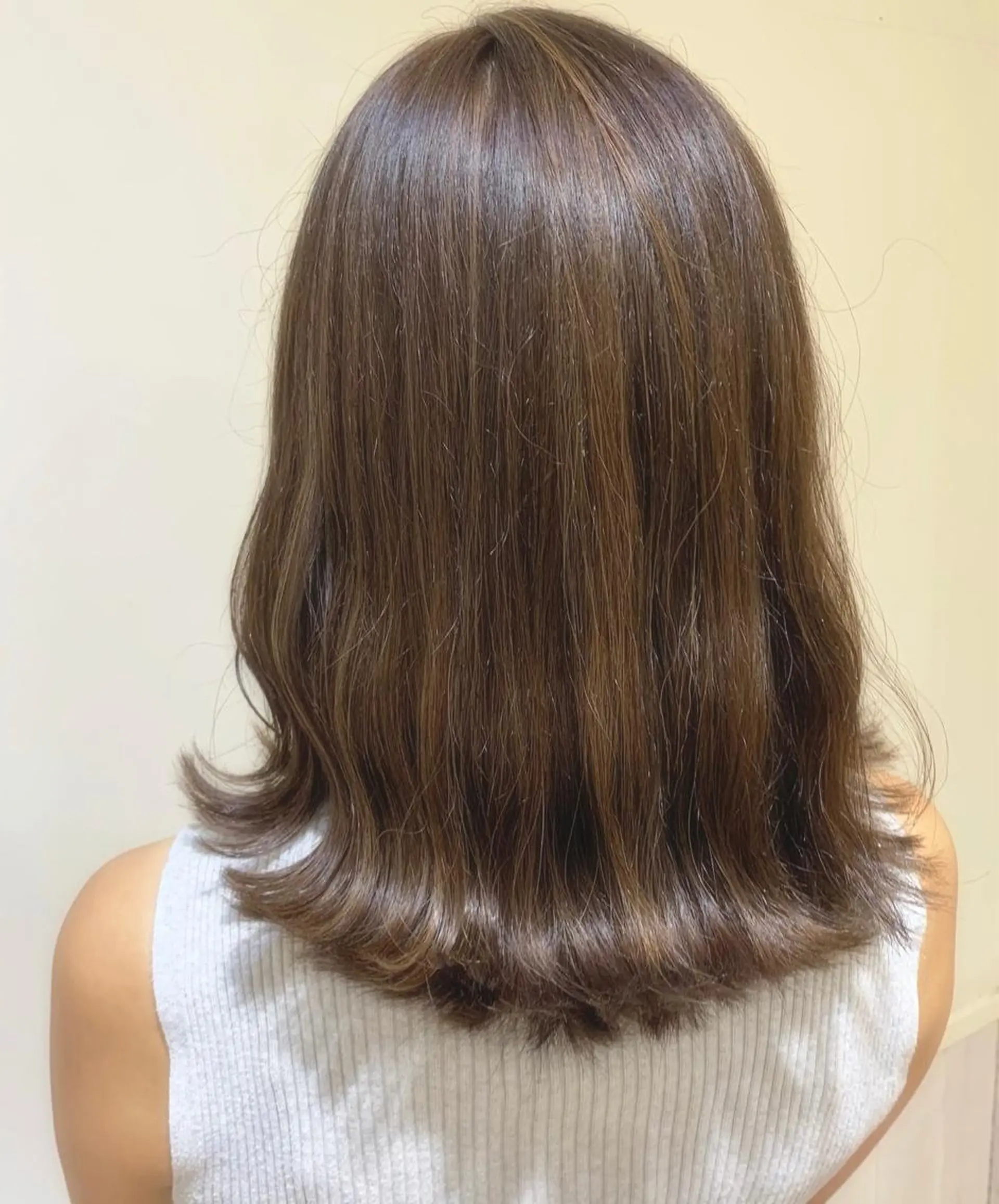 セミロング カット ヘアカラー ボブ/美髪矯正 /佐藤 奈巳のヘアスタイル