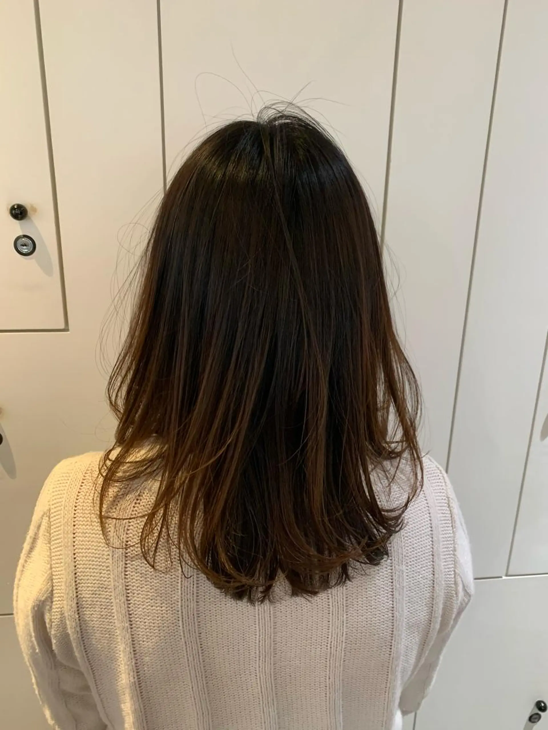 ミディアム GO TODAY SHAIR SALON 梅田NU茶屋町店所属・田中成美/レイヤー カット/透明感カラーのヘアスタイル