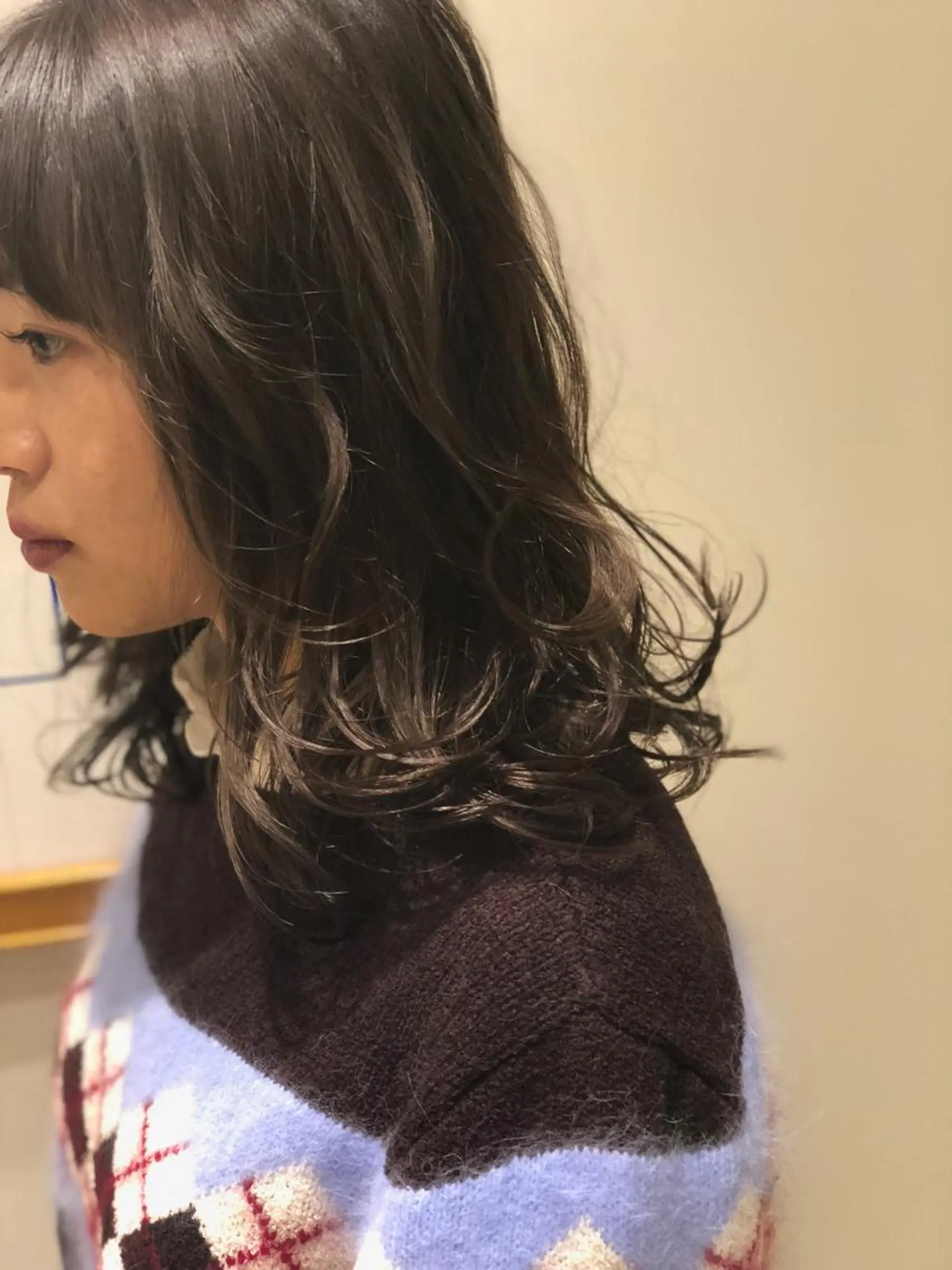 ミディアム ボブ 外ハネヘア カット ヘアカラー ⭐️店長　藤野 正博⭐️のヘアスタイル
