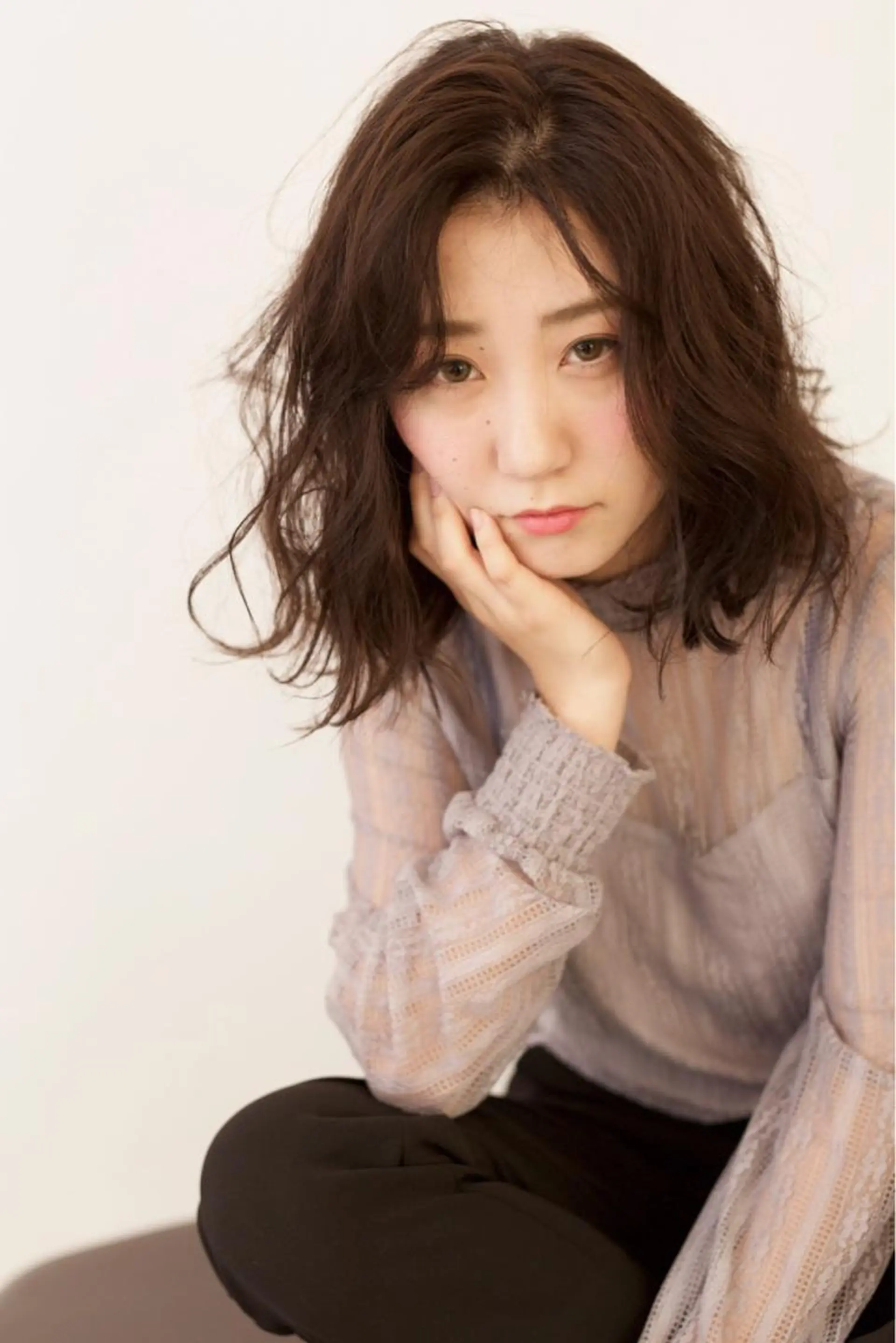 セミロング カラー fio マナミのヘアスタイル