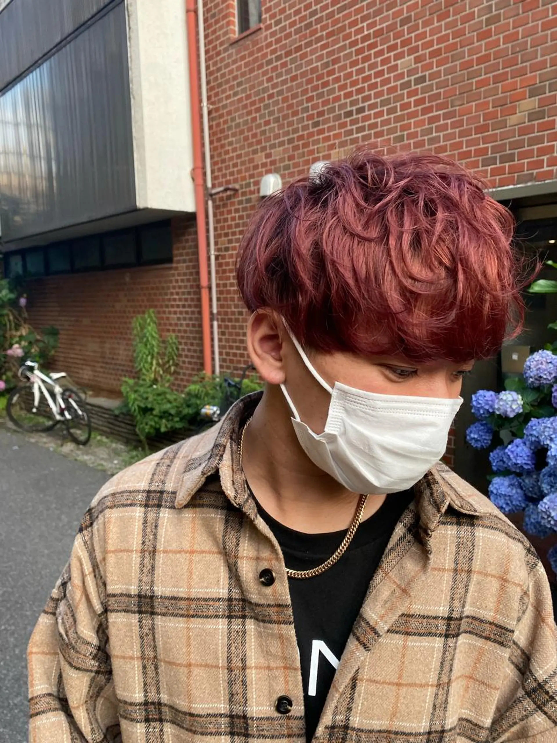 メンズ マッシュ カット ヘアカラー 柏メンズパーマ特化 蛯谷  晃裕のヘアスタイル