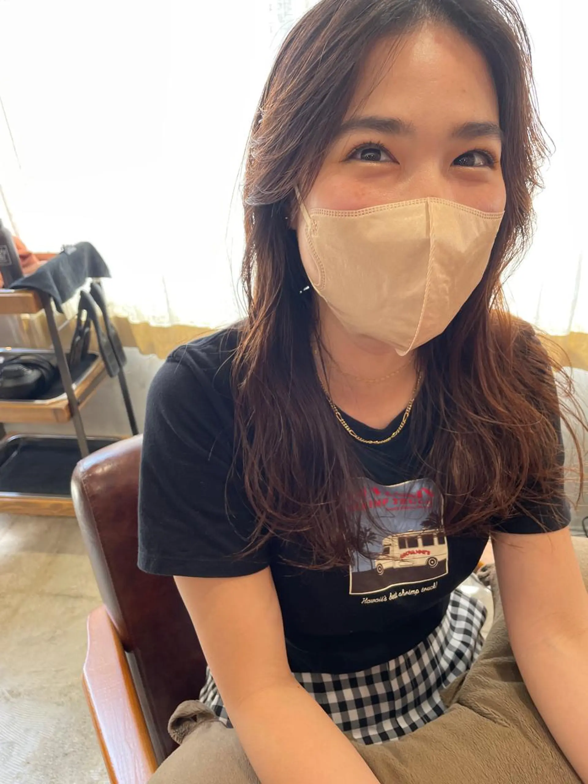 ロング カット 縮毛矯正 トリートメント さの あやねのヘアスタイル