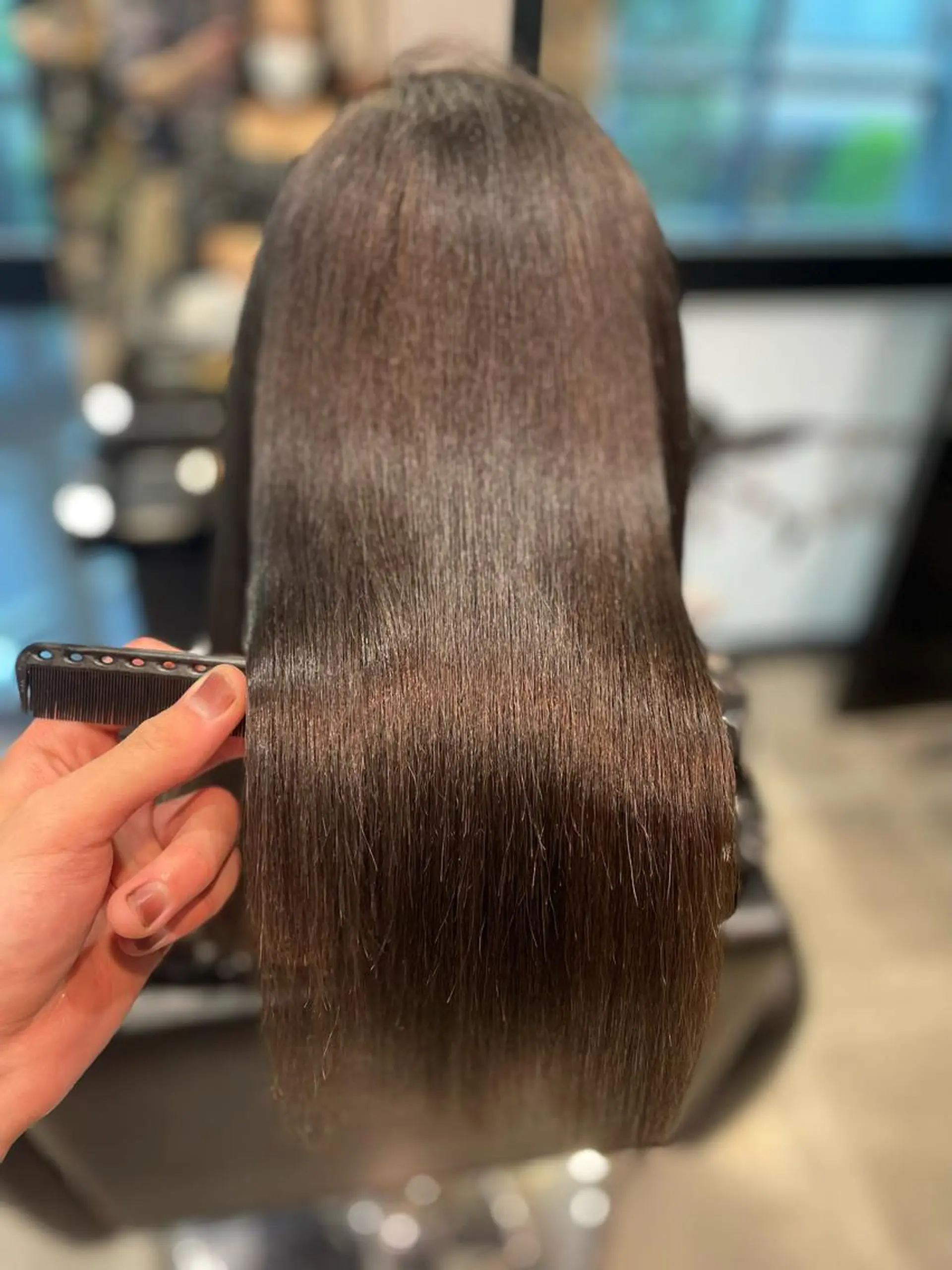 セミロング ヘアアレンジ 美髪矯正 Rioのヘアスタイル