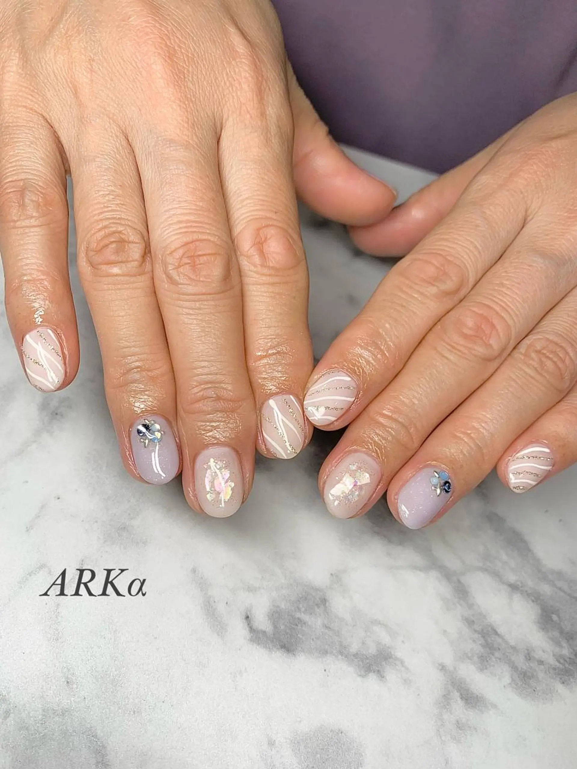 ショート ネイル ハンドネイル Nailsalon ARKαのネイルデザイン